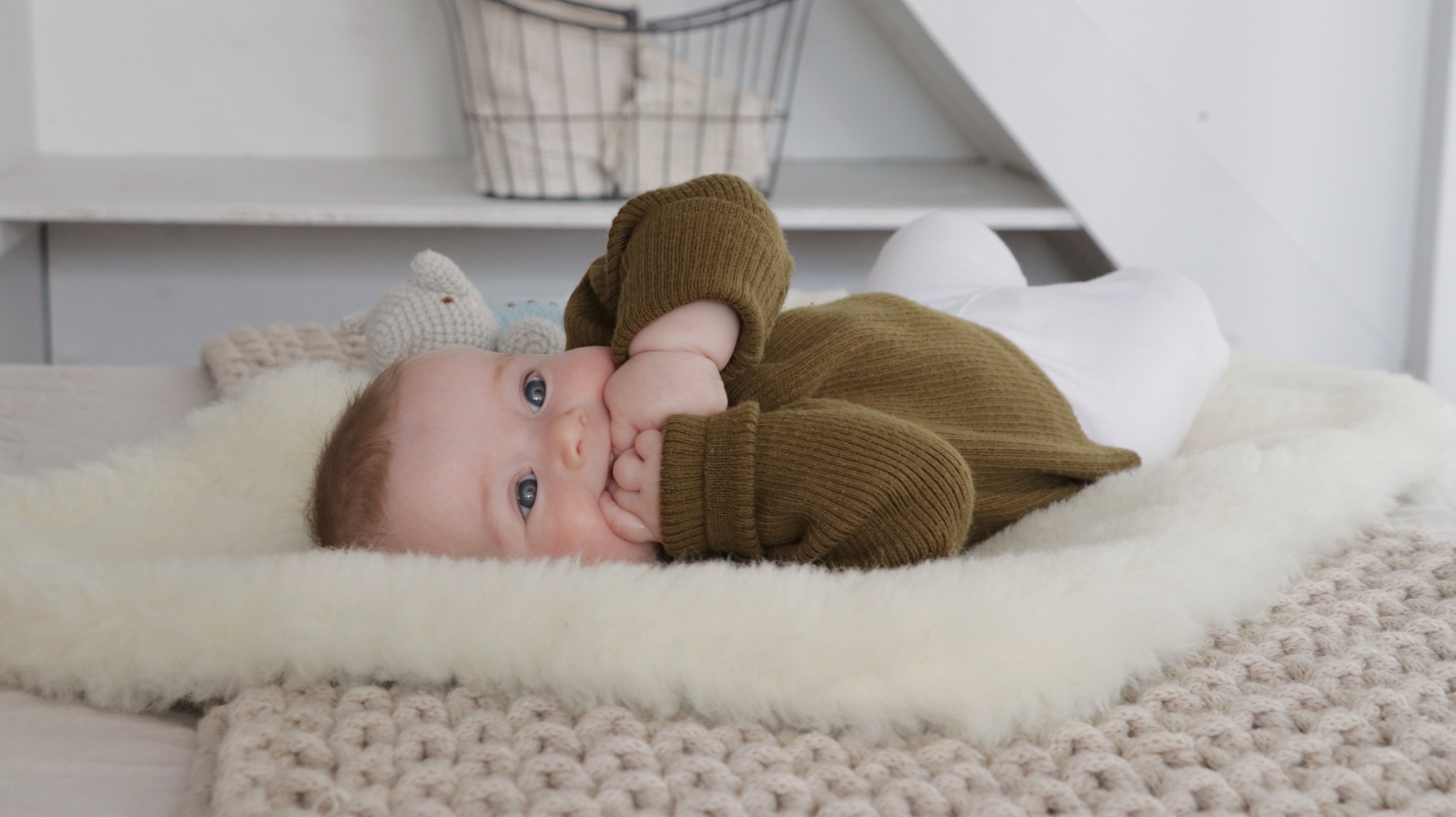 Soft Sheep Wool Baby Play Mat - Organic & Hypoallergenic for Newborns & Toddlers - Perfect for Nursery, Playtime & Floor Activities