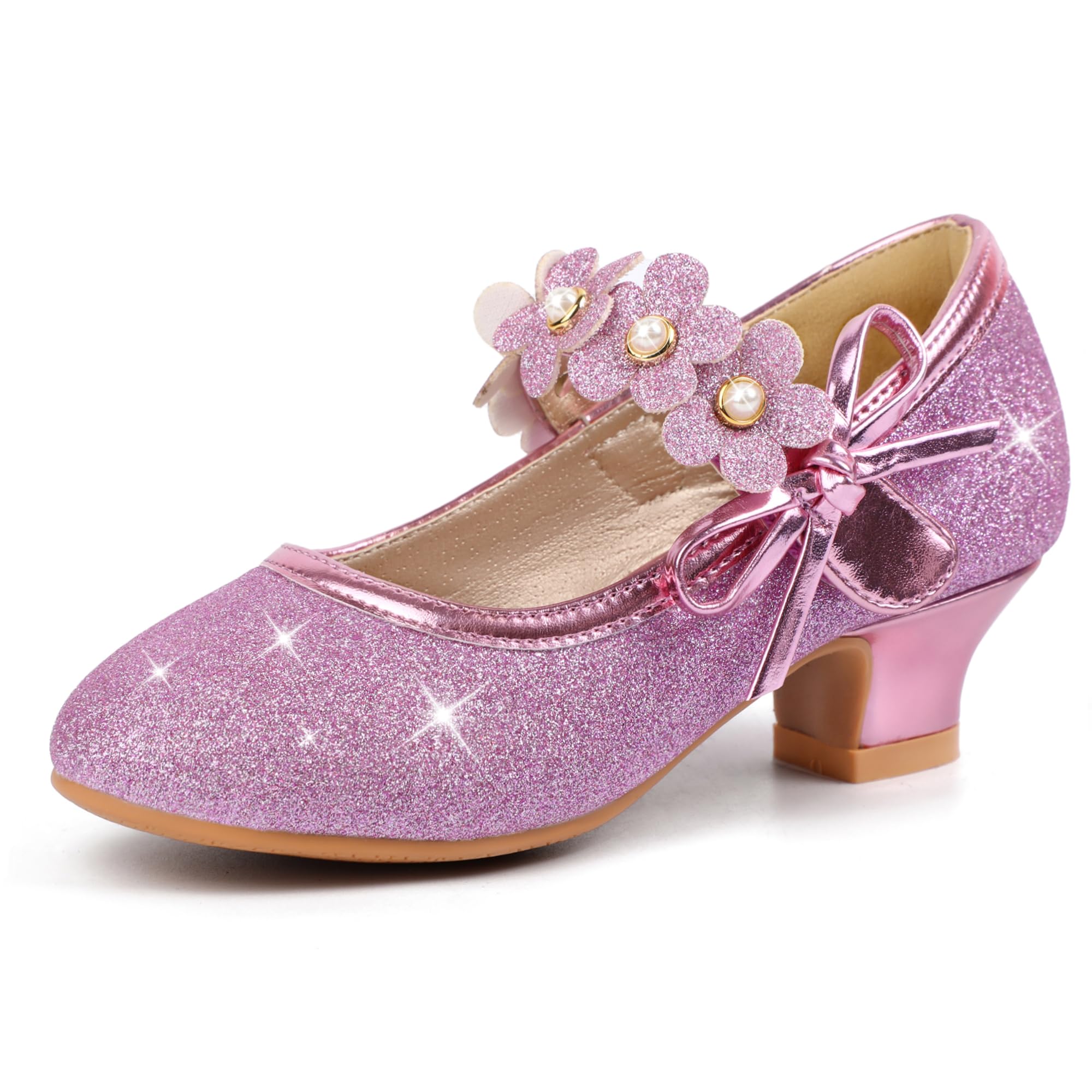Girls Dress Shoes for Weddings & Parties - PANDANINJIA Mary Jane Pumps