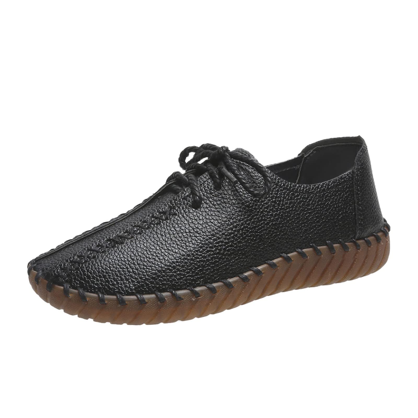 FAJIA Women's Slip-On Casual Shoes - Comfortable Round Toe Flat Shoes with Lace Design for Spring & Summer | Perfect for Daily Wear, Office, and Outdoor Activities