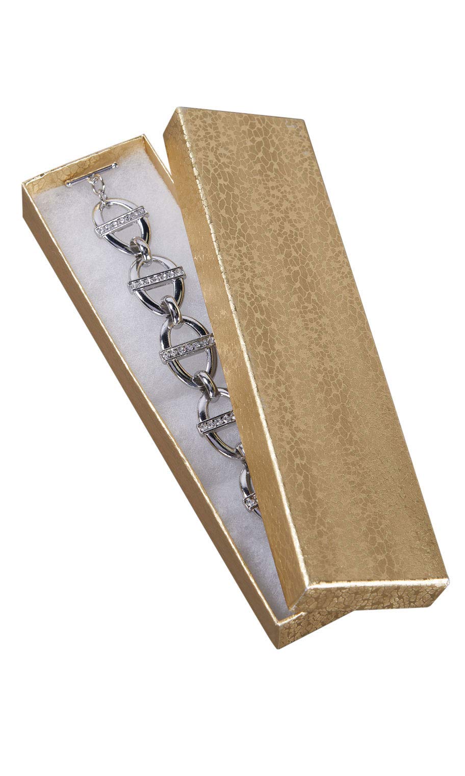 SSWBasics Cotton Filled Gold Embossed Jewelry Gift Boxes - 8