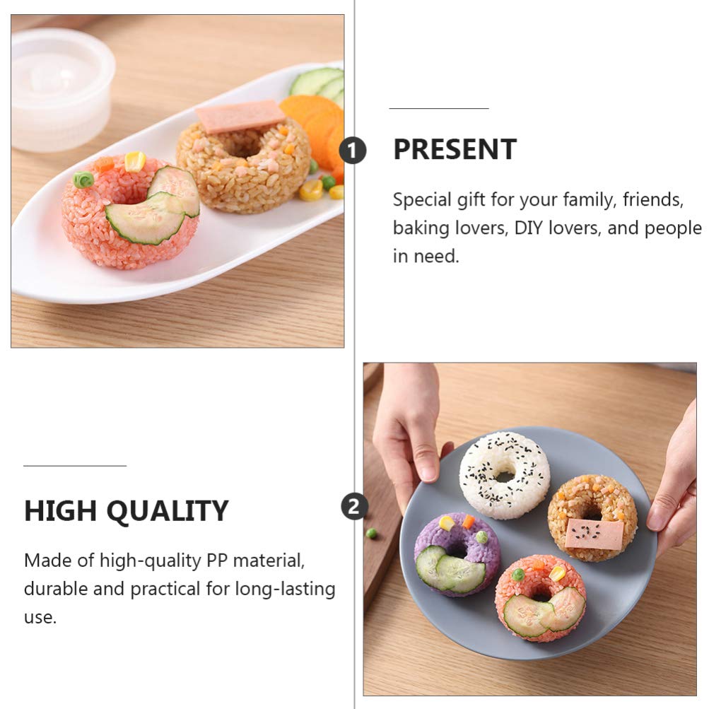 2-Piece Rice Ball Mold Set - DIY Sushi Maker, Donut & Bento Shaped Kitchen Tool for Perfect Rice Balls & Sushi | Ideal for Home Cooking, Meal Prep, and Bento Box Decorations