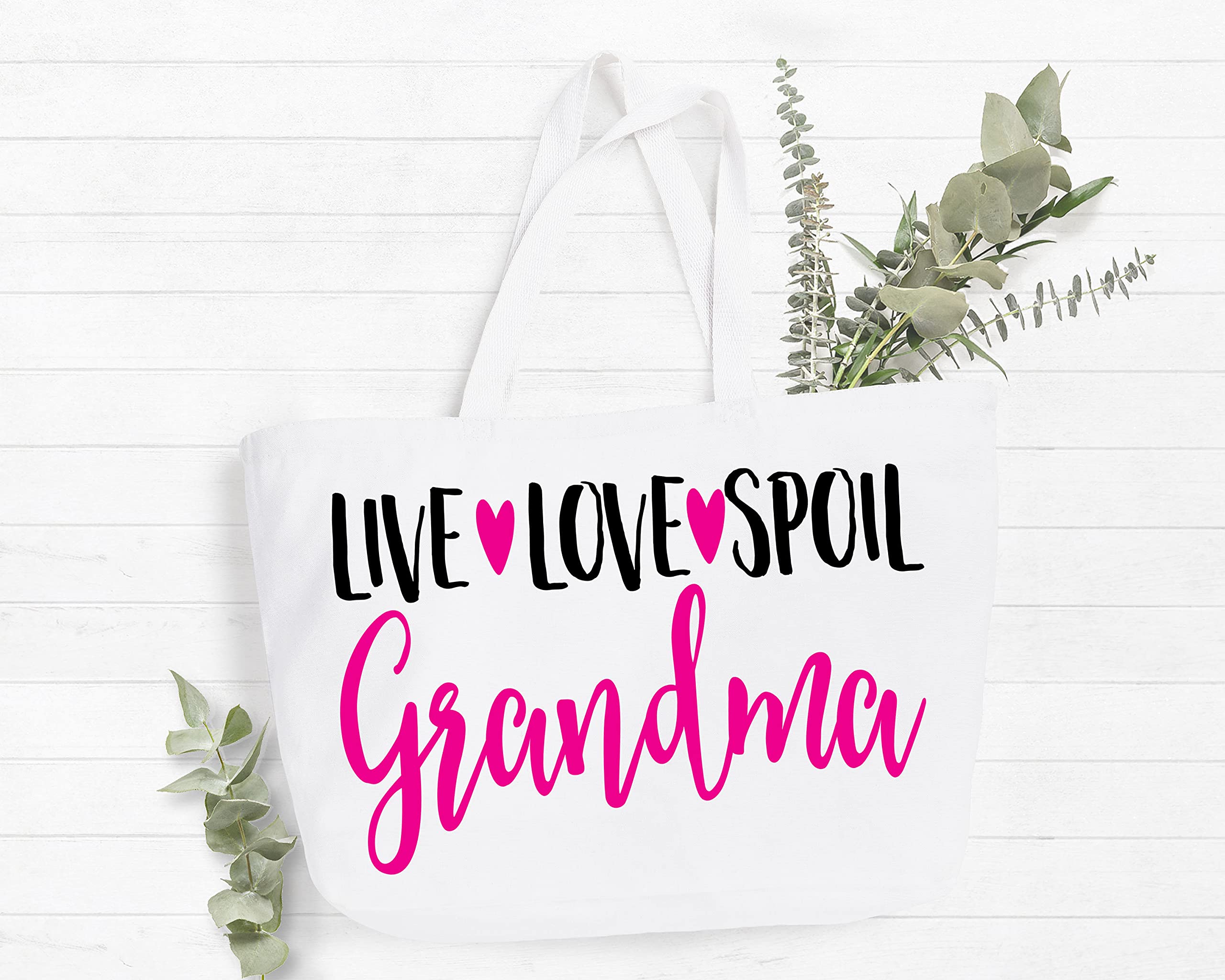 Grandma Tote Bag - Canvas Gift for Grandma, Travel & Book Bag