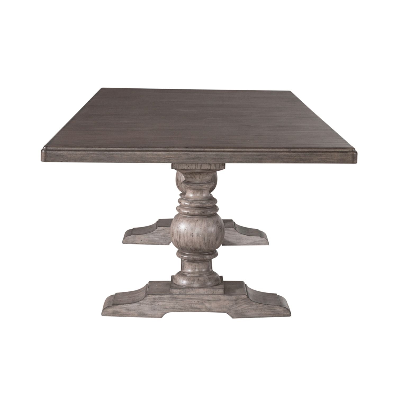 River Place Gray Dining Table Set with 8 Chairs - 237G T4402/P4402/C1000S - Perfect for Family Gatherings & Dinner Parties