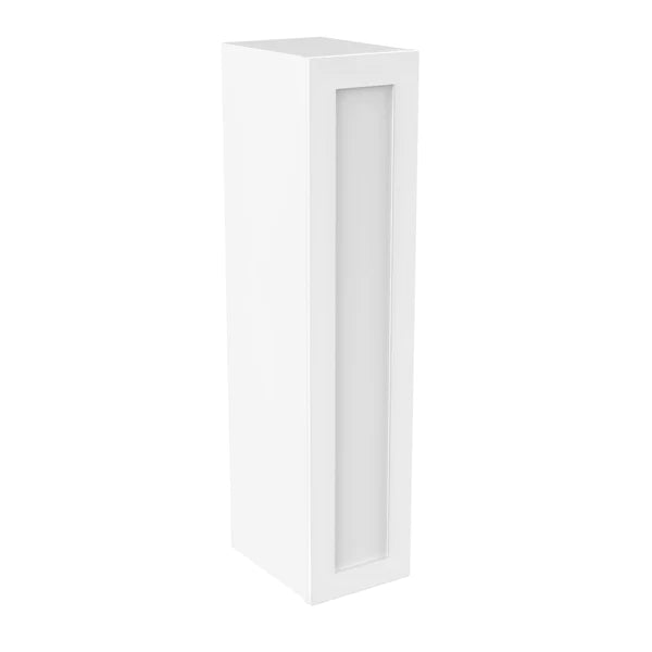 42 Inch Wall Cabinet - 09W x 42H x 12D - Aria White Shaker Style RTA Kitchen Storage - Perfect for Bathroom, Laundry Room & Garage Organization