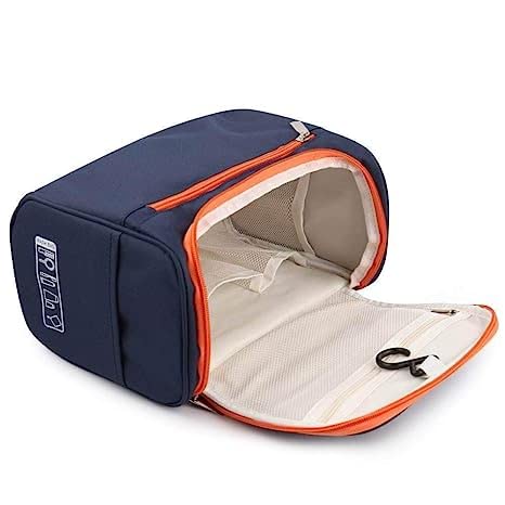 Florisca Large Travel Makeup Bag with Hook - Waterproof Cosmetic Organizer Pouch for Women, Portable Grooming Kit for Toiletries & Beauty Essentials - Perfect for Vacation, Gym, Business Trips & Daily Use