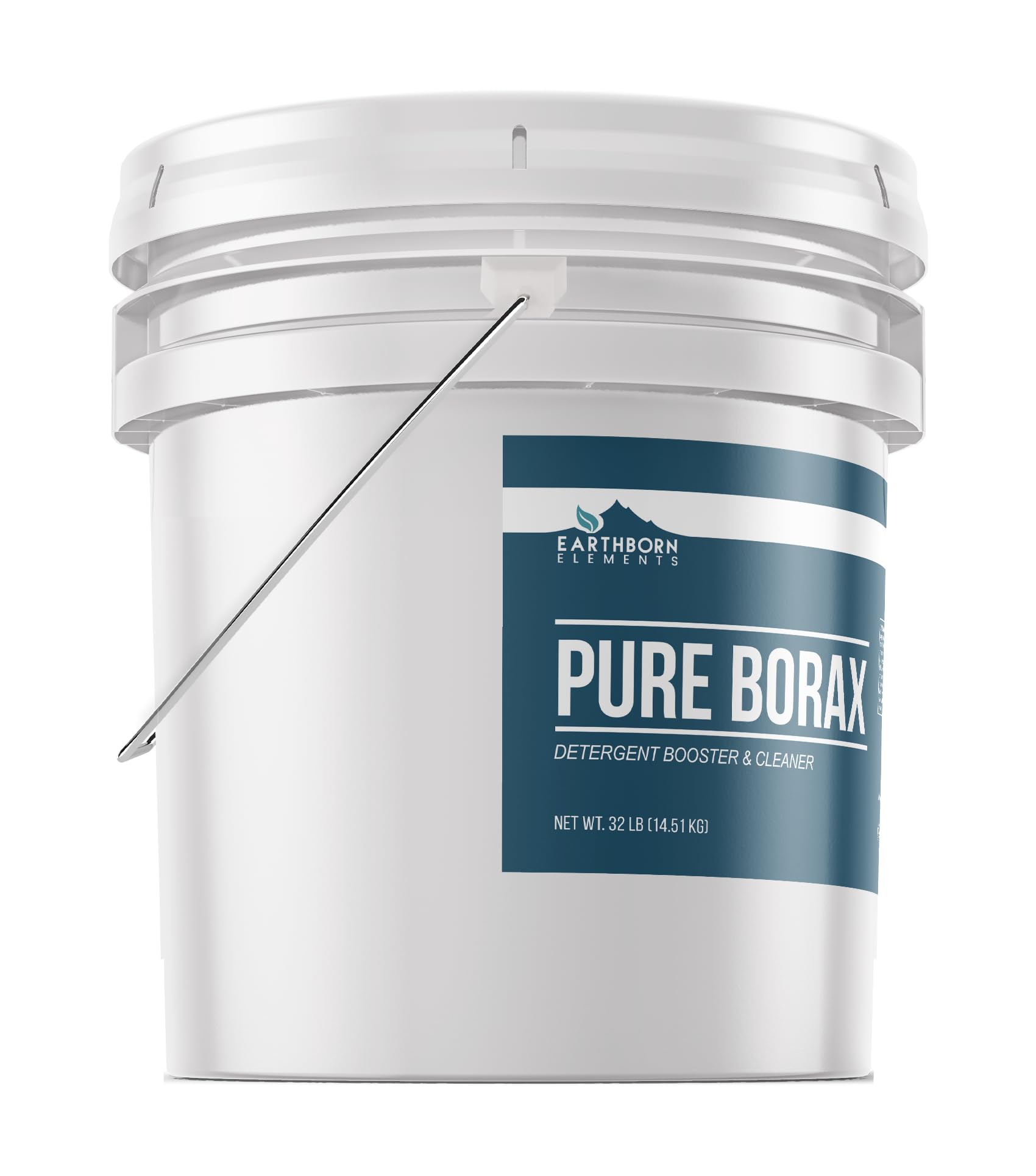 Earthborn Elements Borax Powder (3.5 Gallons) - Natural Multipurpose Cleaner & Laundry Detergent Booster | Resealable Tub for Home Cleaning, DIY Projects & Stain Removal