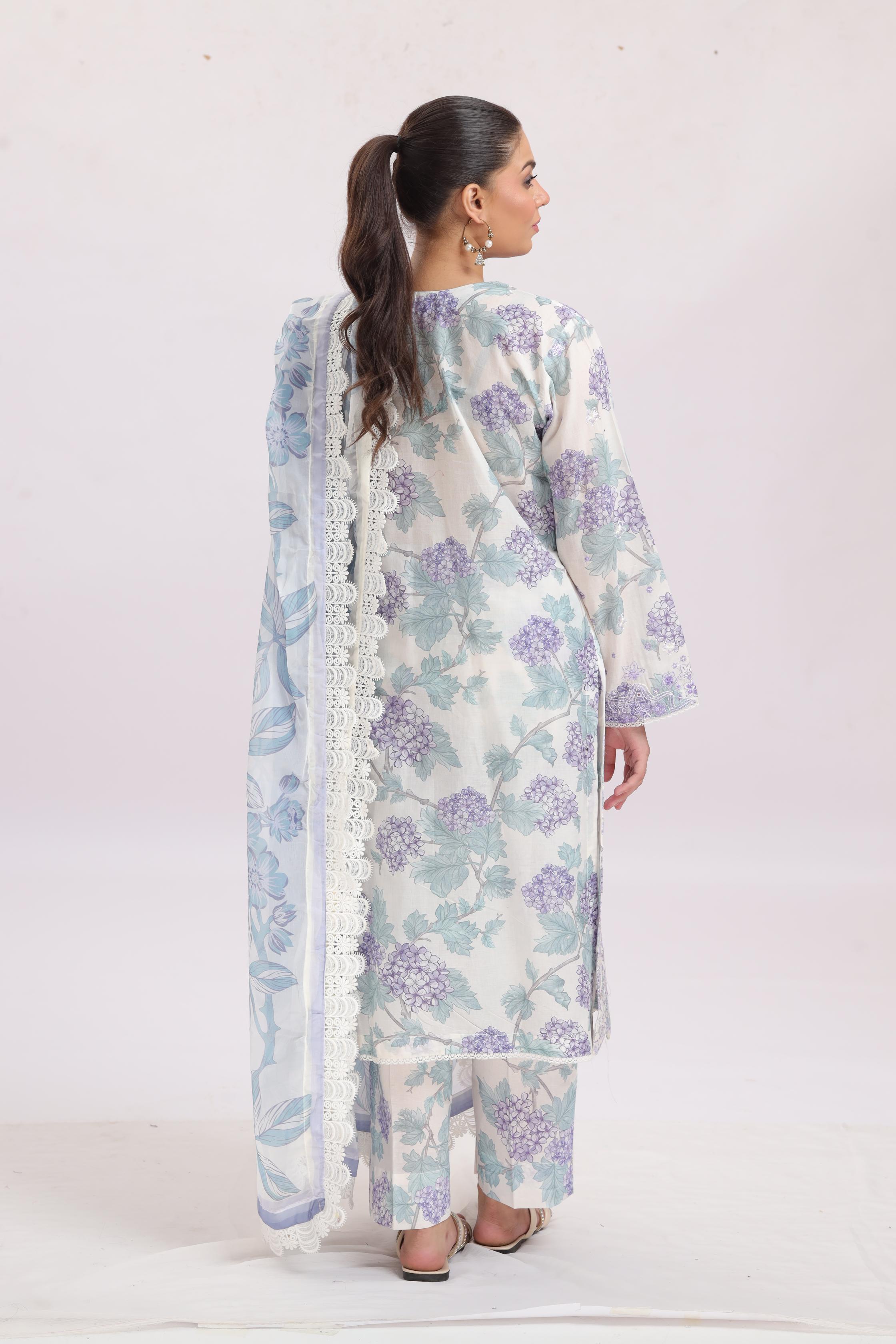 Bloomsway Ayzel Printed Embroidered Stitched T-Shirt for Women - Stylish Casual Top for Everyday Wear, Date Nights & Weekend Outings