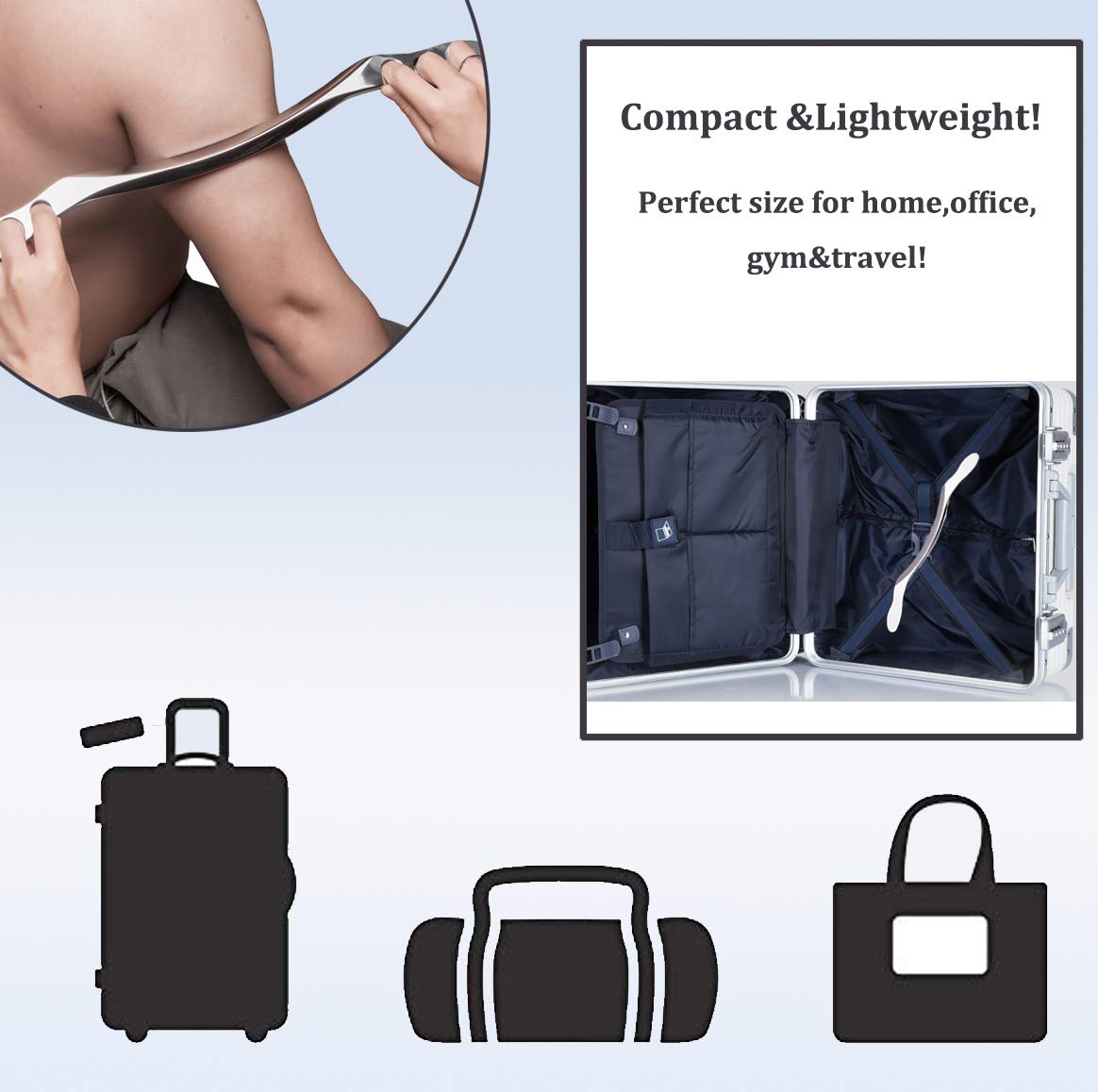 Professional Stainless Steel Gua Sha Scraping Massage Tool - 17 Inch IASTM Therapy Instrument for Soft Tissue Mobilization, Muscle Recovery & Pain Relief | Perfect for Physical Therapy, Sports Massage & Home Wellness Care