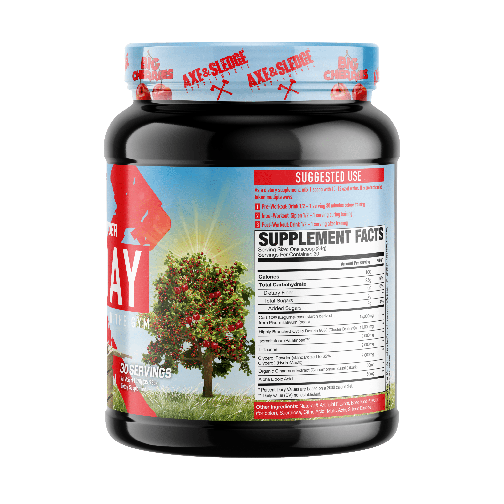 Axe & Sledge Demo Day Carbohydrate Powder - Premium Workout & Recovery Supplement for Athletes & Bodybuilders - Ideal for Pre/Post-Workout & Muscle Recovery