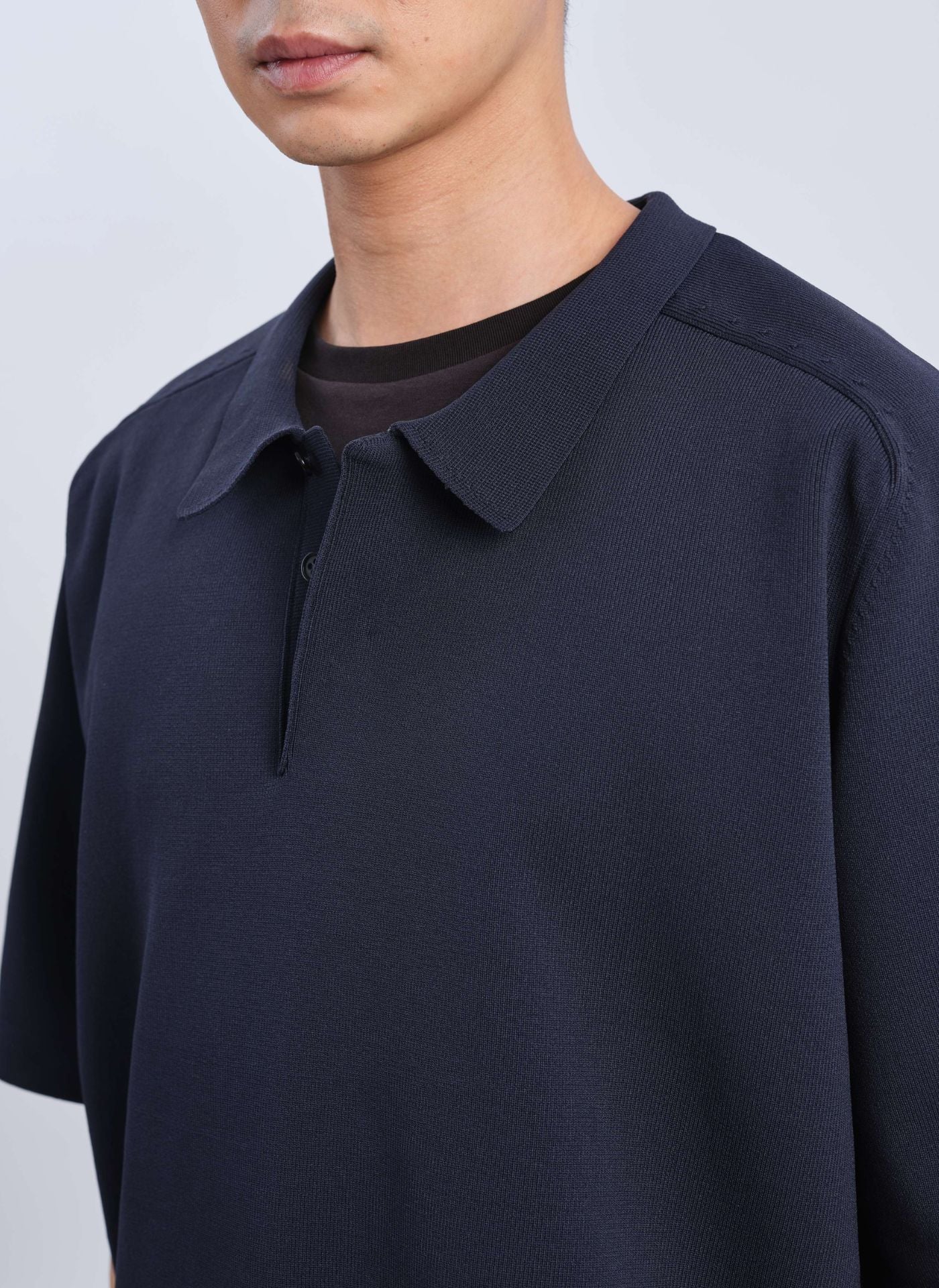 Premium Polyester Business Knit Polo Shirt for Men - Comfortable Office & Casual Wear - Perfect for Work, Meetings & Smart Casual Outfits