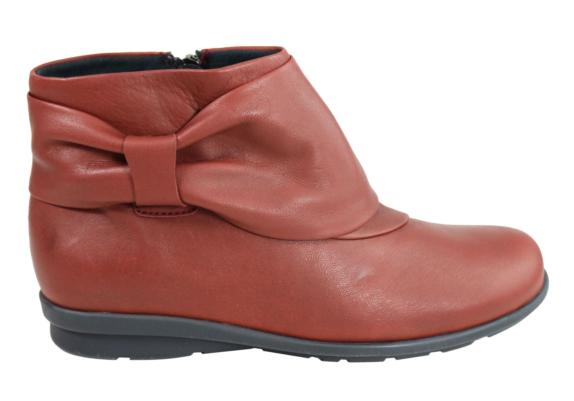 Flex & Go Women's Comfortable Leather Ankle Boots - Made in Portugal - Perfect for Work, Travel & Everyday Wear