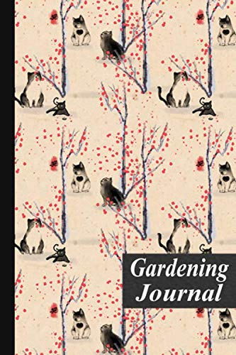Gardening Journal & Planner - Planting Log Book for Gardeners | Organizer & Motivational Gift | Cherry Blossom Cat Design | 6x9 Inches | Perfect for Tracking Plants, Vegetables & Flower Growth