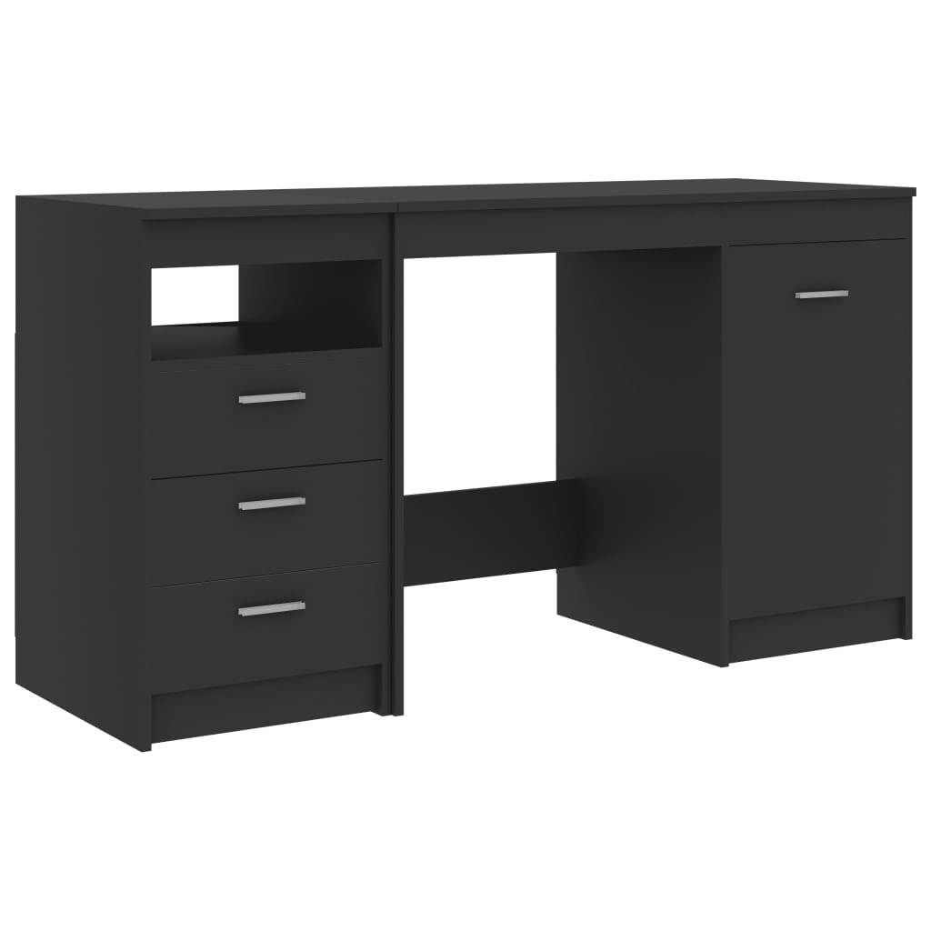 EBTOOLS Corner Desk with 3 Drawers & 1 Door - Compact Writing Desk, Computer Workstation for Home Office, Bedroom & Small Spaces - Perfect for Remote Work, Online Classes & Gaming Setup