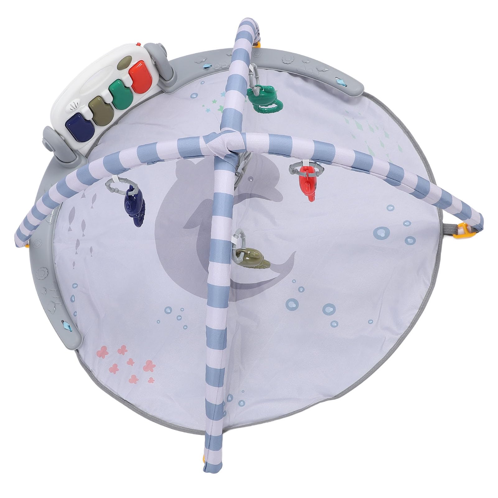 Baby Gym Play Mat with Musical Piano - Developmental Learning Toy for Infants 0-36 Months | Tummy Time Activity Center & Crawling Mat for Newborns, Perfect for Nursery Playtime & Early Childhood Development