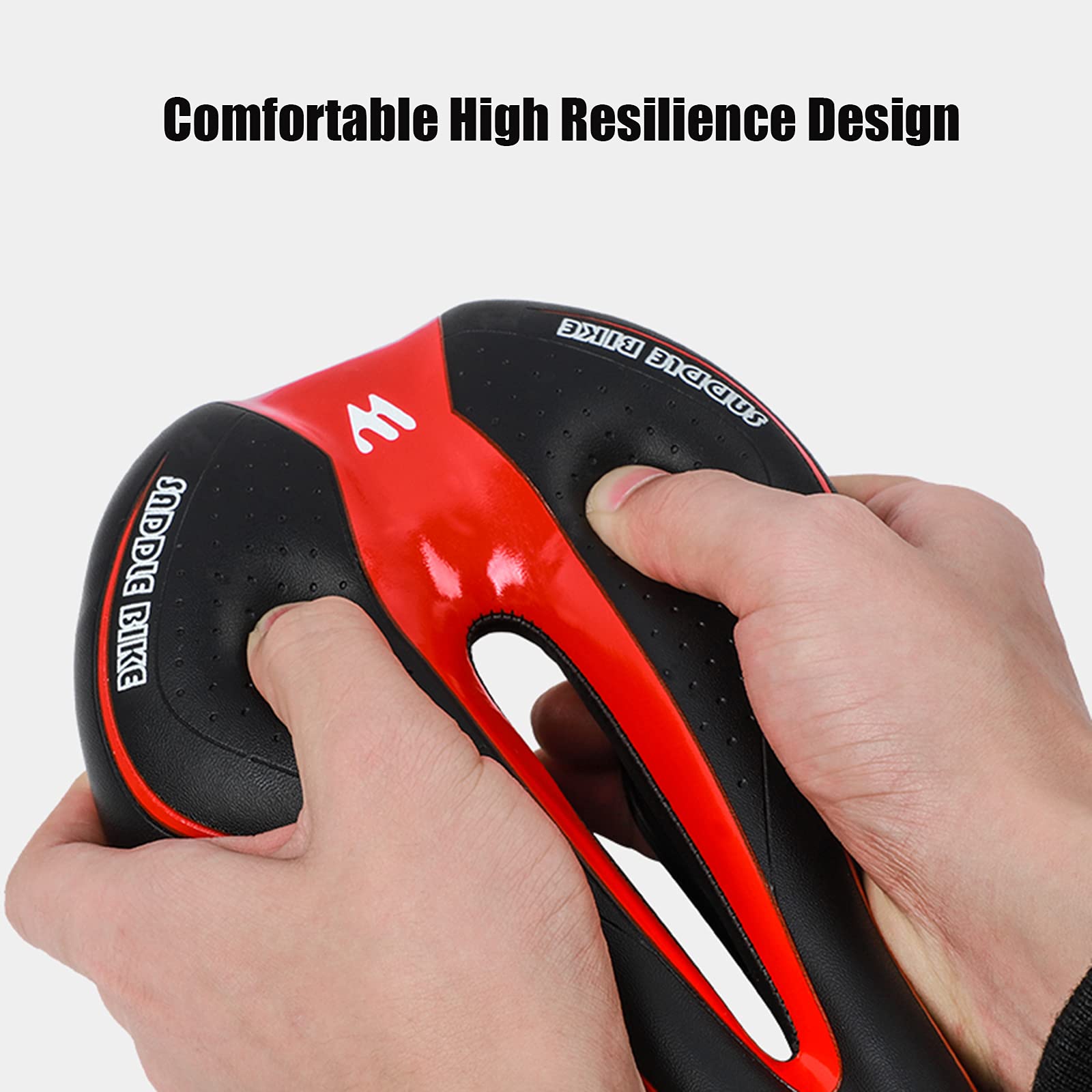 Premium Comfort Bike Saddle - Memory Foam Padded Bicycle Seat for Men & Women - Shock Absorbing, Waterproof & Breathable Cycling Seat - Perfect for City, Mountain (MTB), Road & Folding Bikes - Ideal for Commuting, Long Rides & Outdoor Adventures