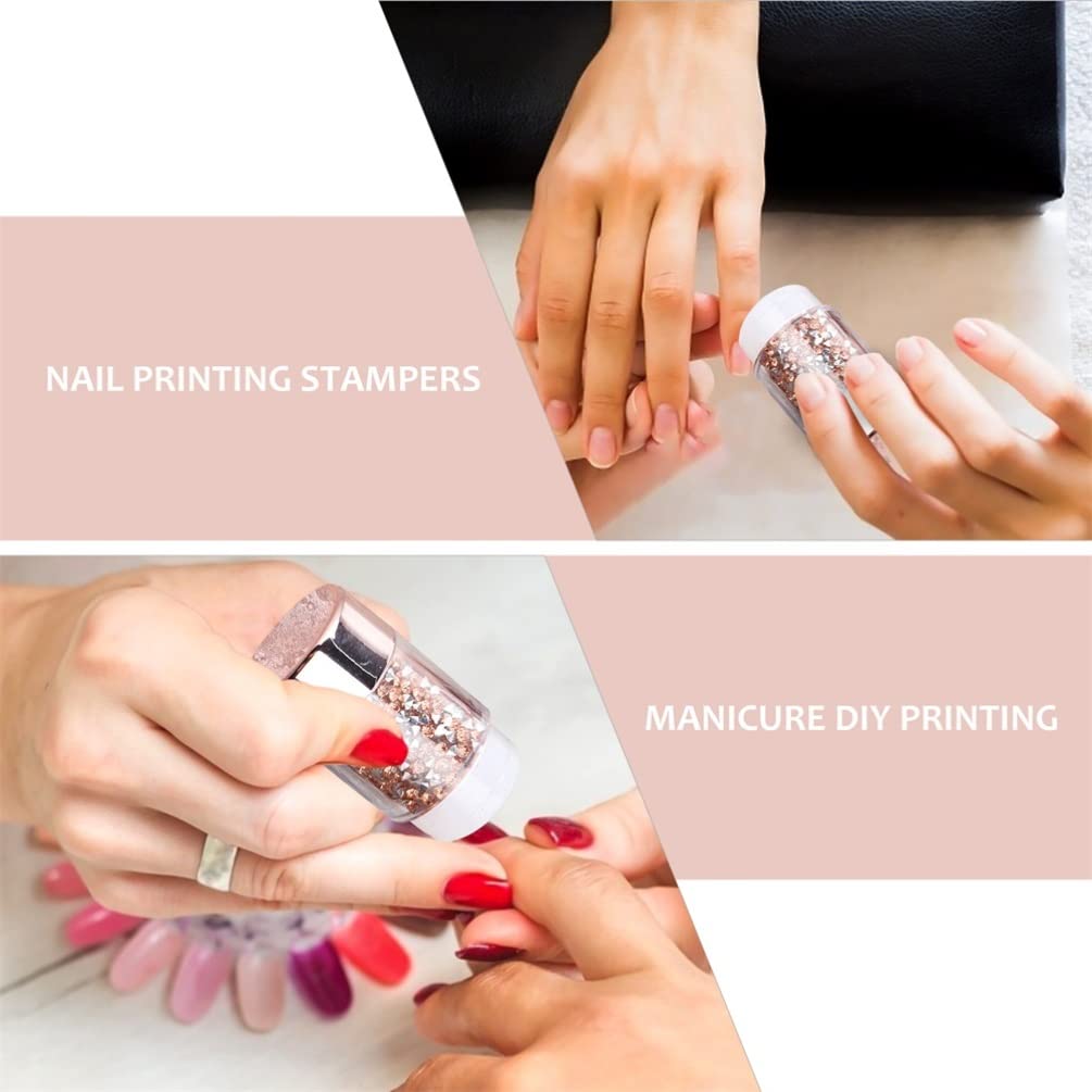 Beaupretty French Tip Nail Art Kit - Double-End Silicone Stamper for Manicure & Nail Stamping | Professional Nail Tech Accessories for Women & Girls | Perfect for DIY Nail Art, Salon Use & Home Manicures