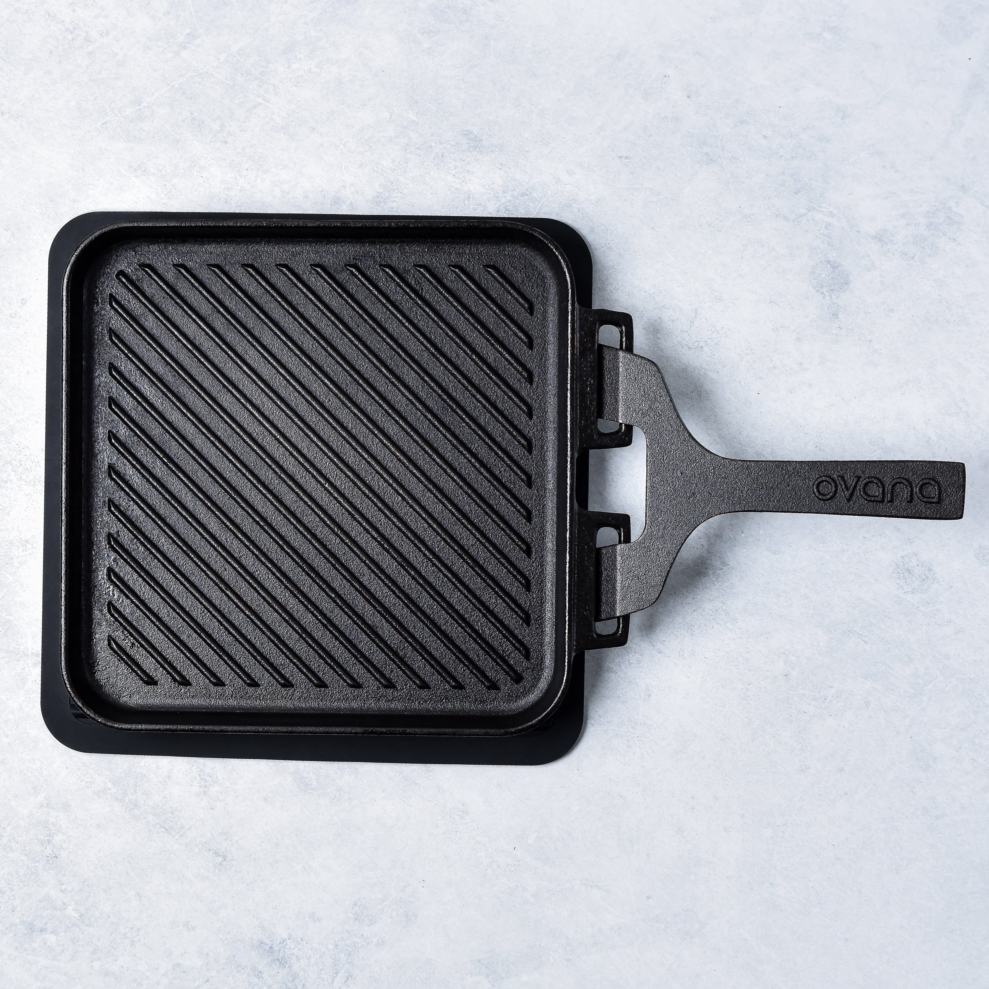 Ovana Nonstick Sizzle Pan - 12 Inch Skillet for Searing, Frying & Cooking Steak, Chicken & Vegetables - Perfect for Stovetop, Oven & Camping Use
