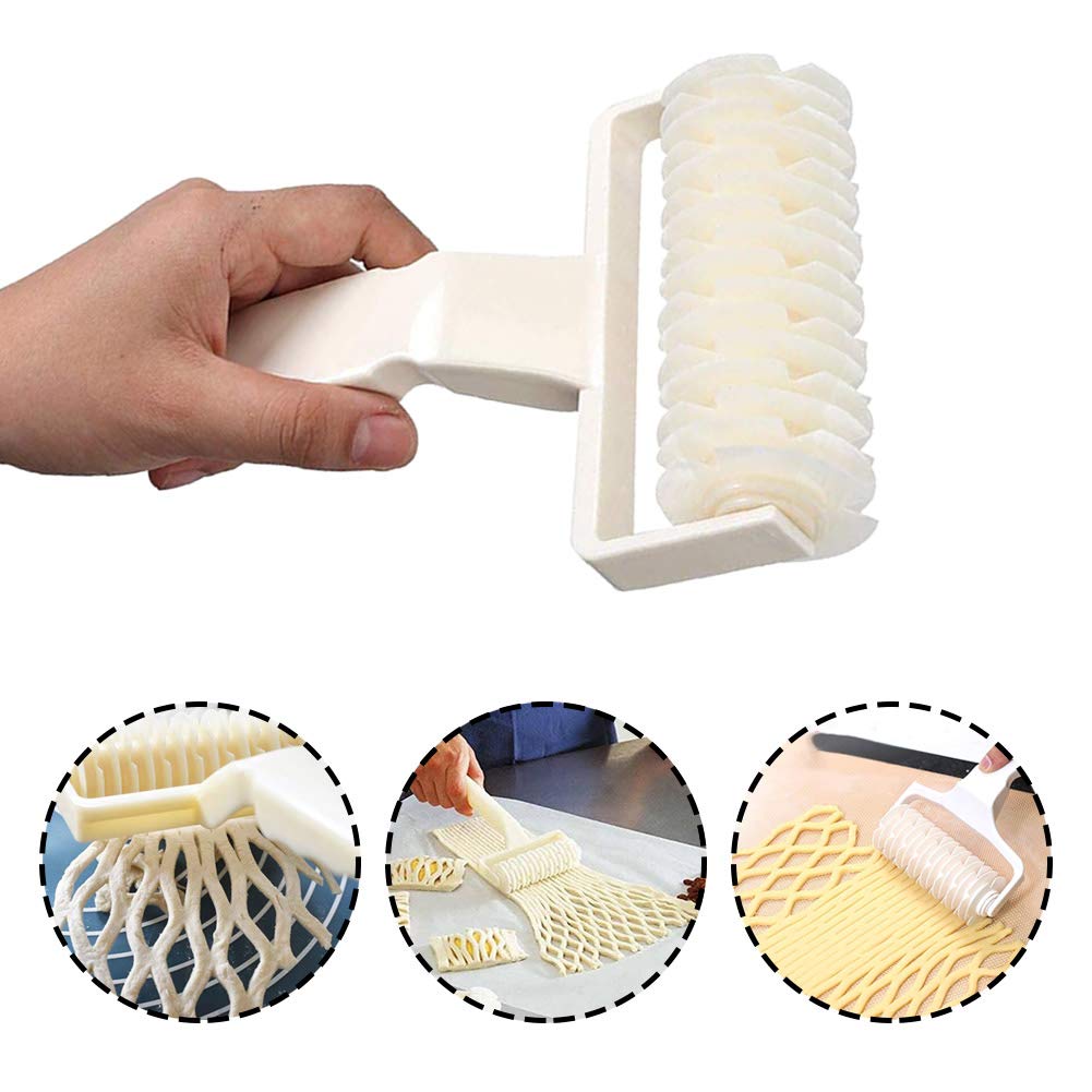 ReNext Dough Cookie Pie Pizza Bread Pastry Lattice Roller Cutter - Professional Baking Tool for Homemade Cookies, Pies & Pastries - Perfect for DIY Baking, Holiday Treats & Kitchen Crafting