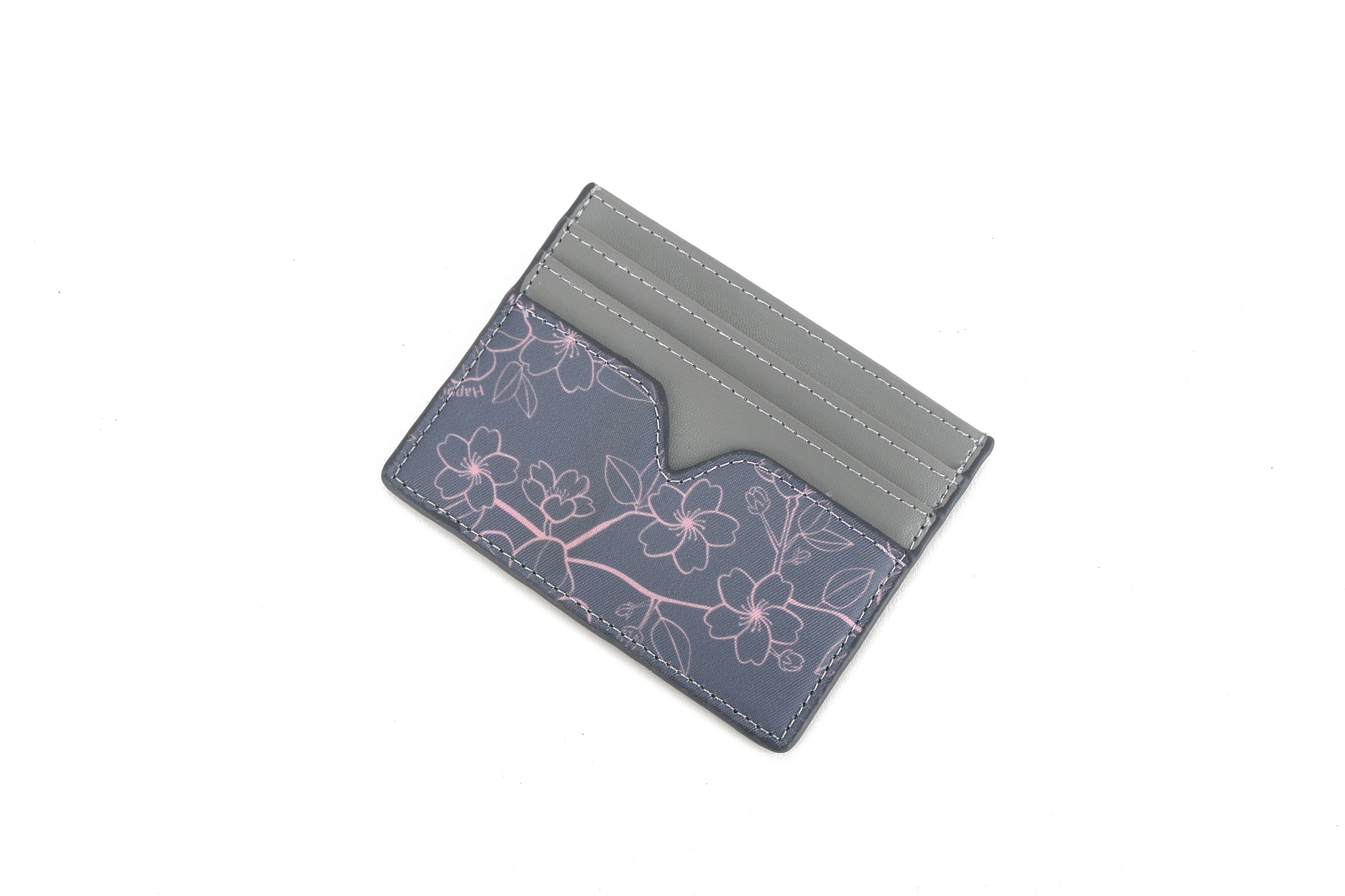 Meilany Ke'olu Sakura Grey Card Holder Wallet - Slim RFID Blocking Credit Card Case for Women - Perfect for Everyday Use, Travel & Business