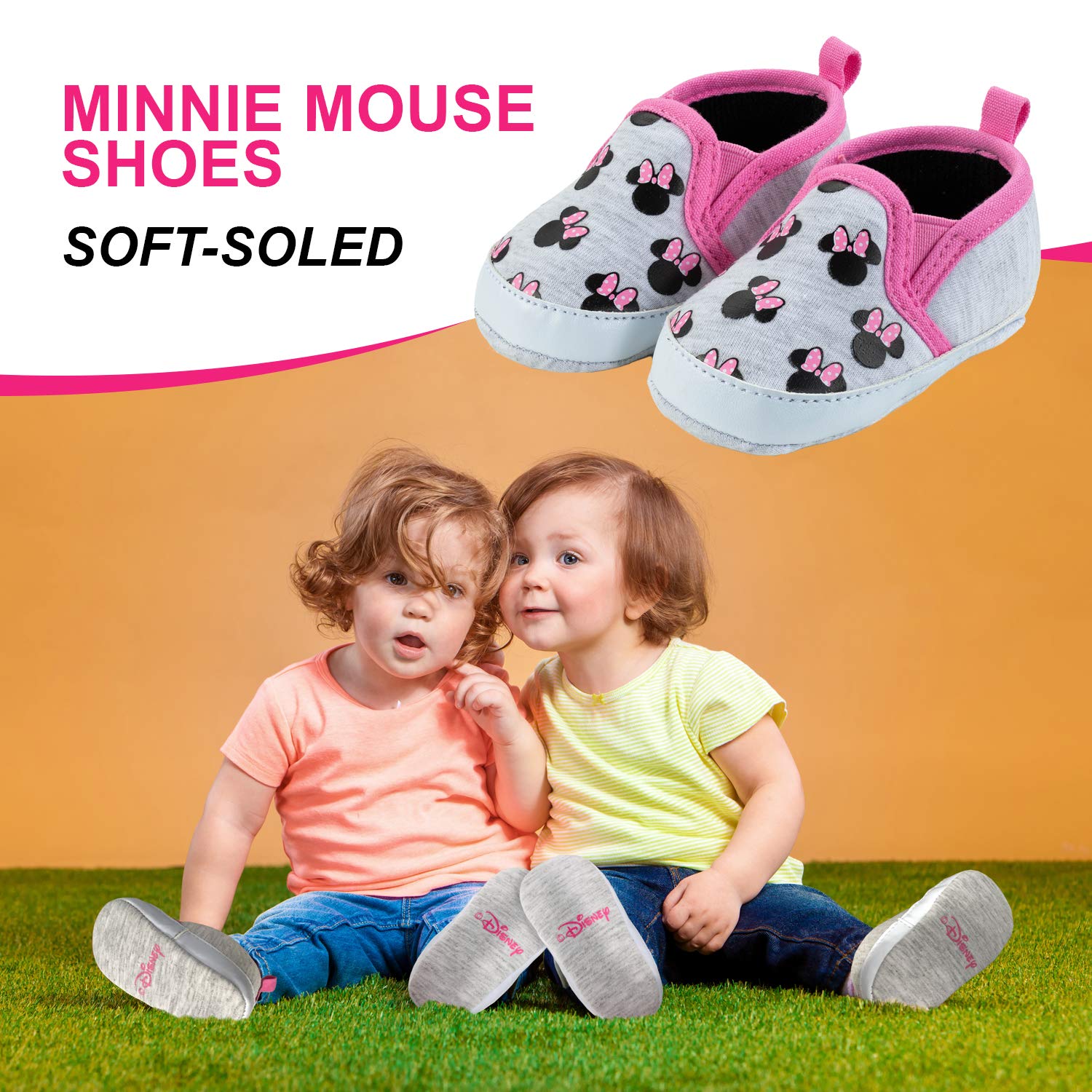 Disney Mickey Mouse Red & Black Baby Shoes for Boys & Girls - Soft & Comfortable First Walkers for Infants & Toddlers - Perfect for Everyday Wear, Playtime & Special Occasions
