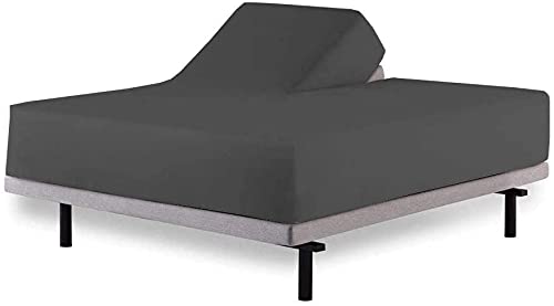 Top Split Queen Fitted Sheet for Adjustable Beds - 1PC Half Split Design (39