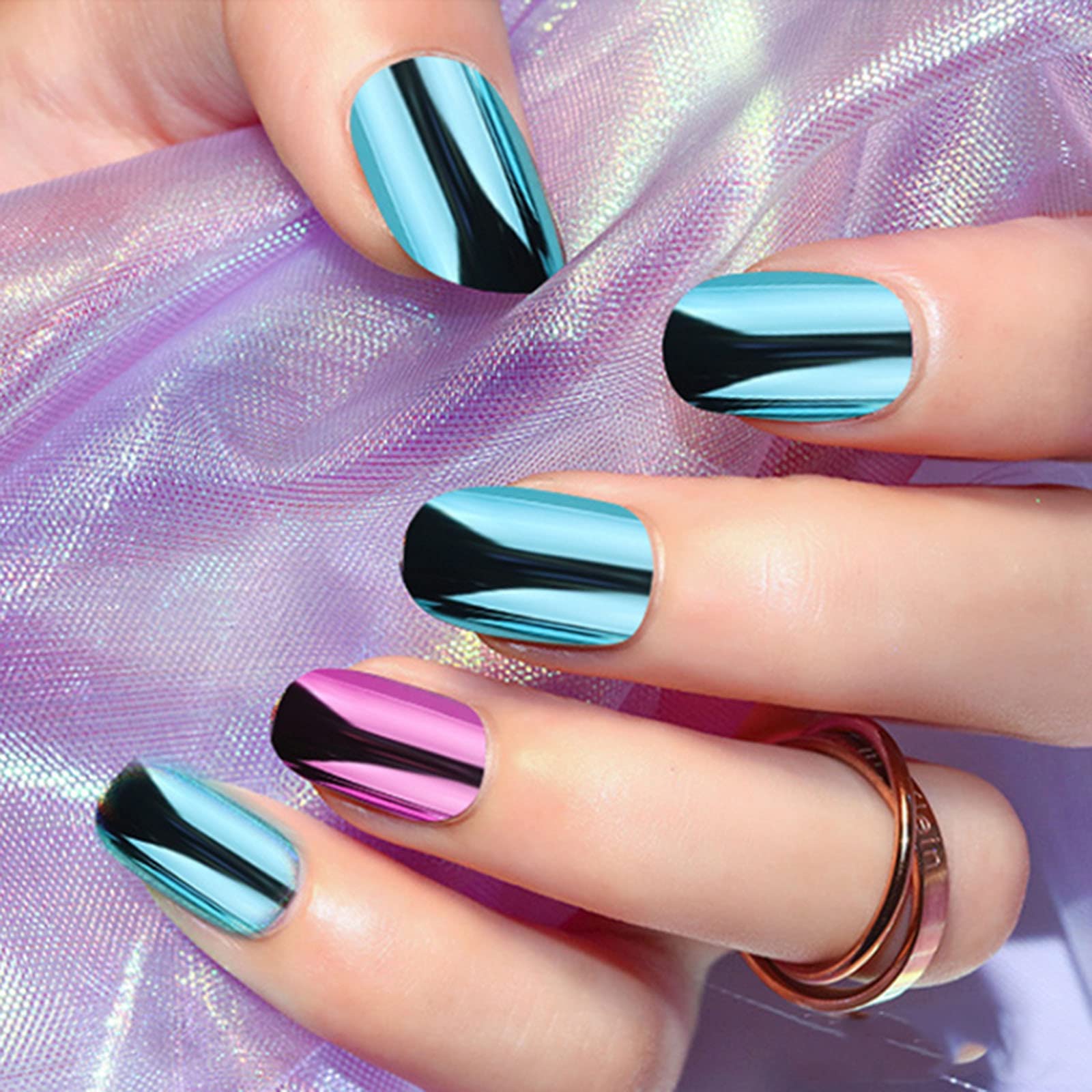 Layfuz 12 Sizes Acrylic Fake Nails Set - Full Cover Natural False Nails Tips for Nail Salon & DIY Manicure | Perfect for Nail Art, Home Use, and Professional Nail Extensions