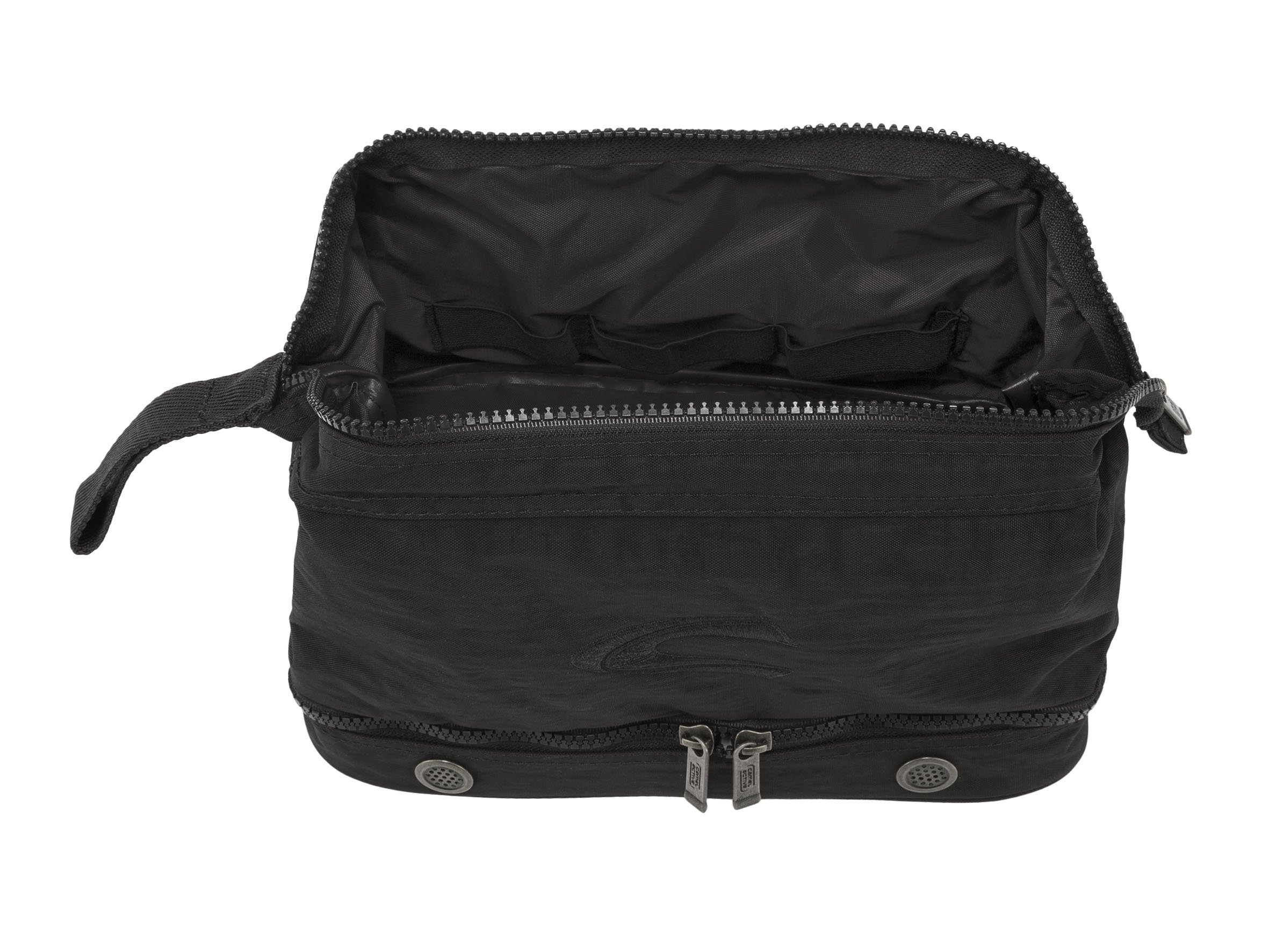 Camel Active Travel Toiletry Bag for Men & Women - Black Water-Resistant Hanging Cosmetic Organizer (26.5x12.5x16 cm) - Perfect for Gym, Camping & Air Travel