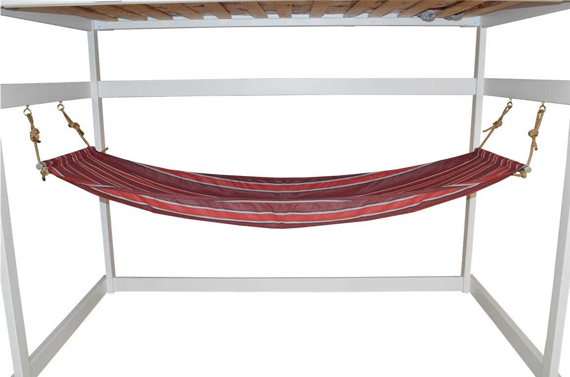 Double Hammock with Stand - Heavy Duty 450lbs Capacity, Red Stripe Design for Outdoor Camping, Backyard Relaxation & Beach Lounging