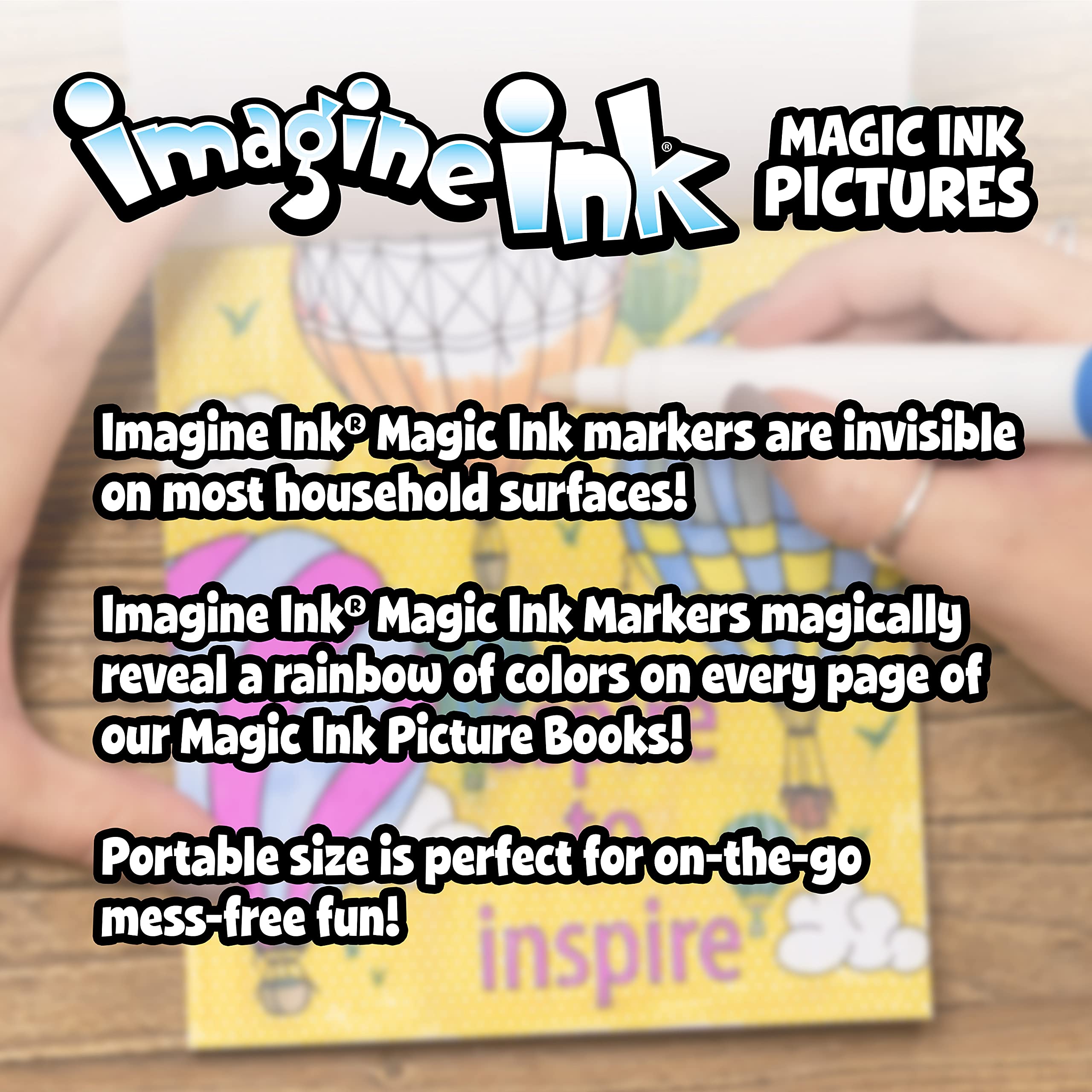 My Little Pony Imagine Ink Coloring Book - 16 Pages with Mess-Free Magic Marker | Bendon 51403 | Perfect for Kids Travel & Birthday Gifts