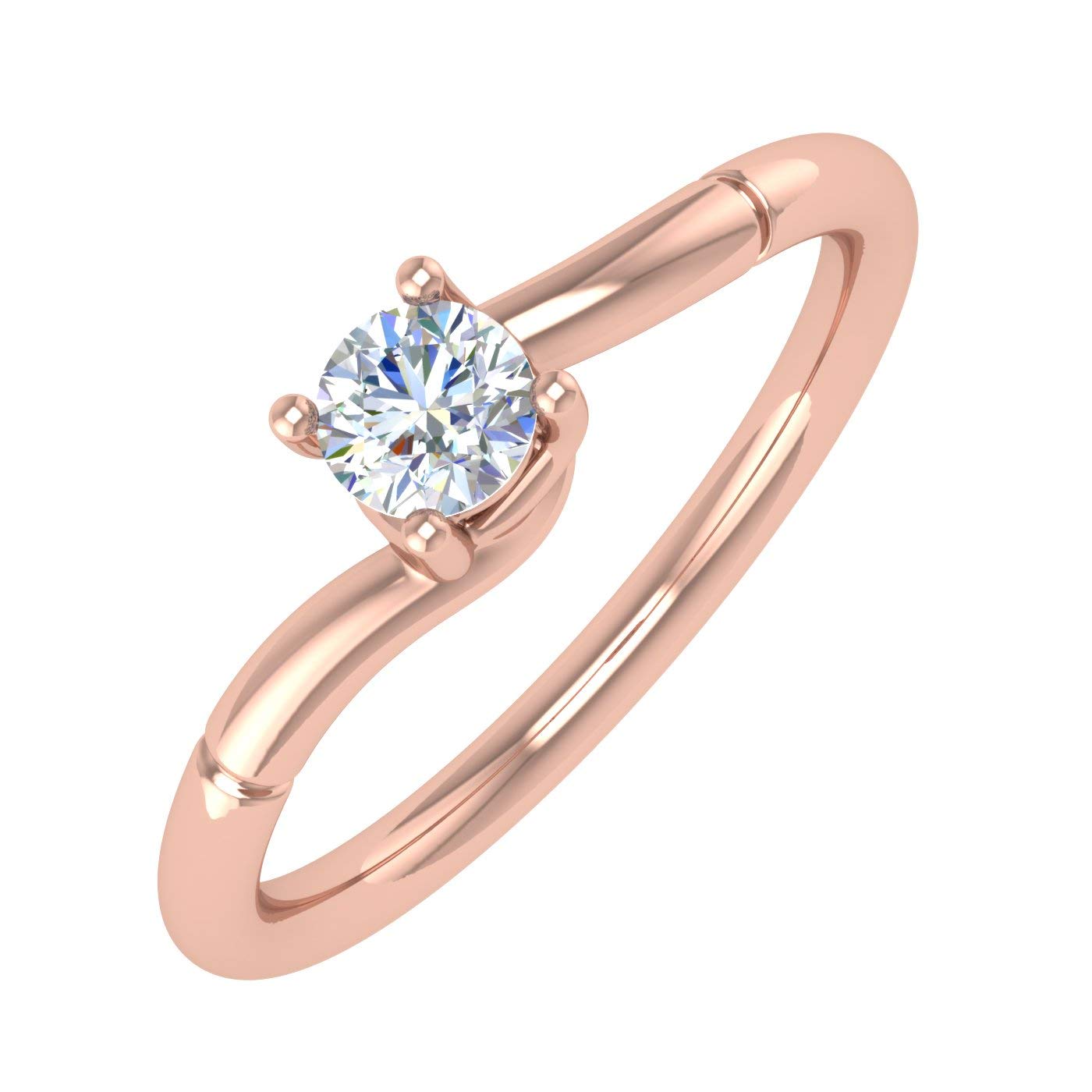 1/4 Carat 4-Prong Solitaire Diamond Engagement Ring in 10K Gold - Perfect for Proposals, Anniversaries & Wedding Bands