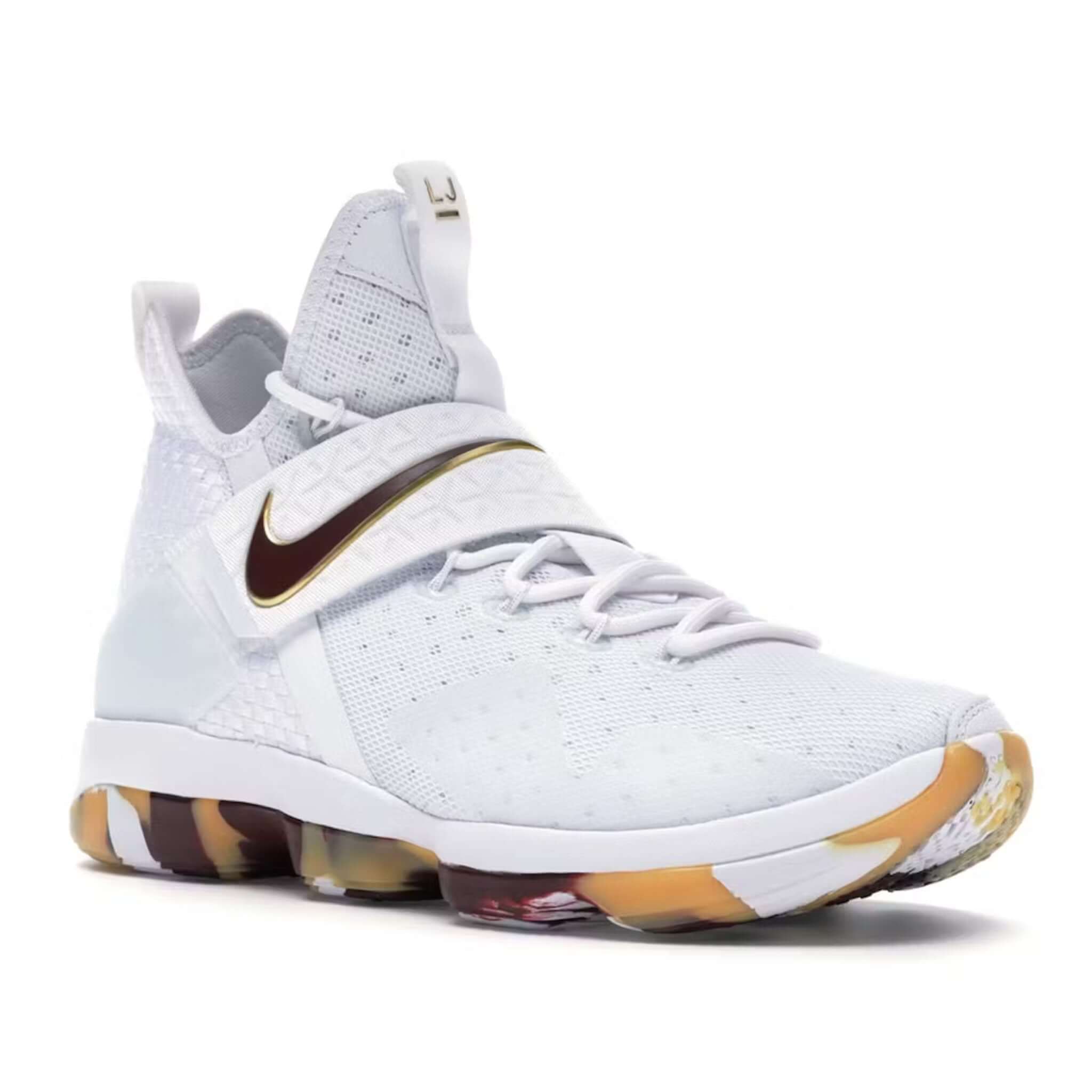 Nike LeBron 14 Basketball Shoes - White/Wine (Size 8.5) for Men - Perfect for Court Performance & Casual Wear