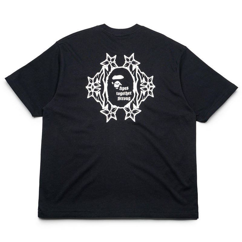 BAPE Gothic Logo T-Shirt for Men - Black Cotton Streetwear Tee - Perfect for Casual Wear & Urban Fashion