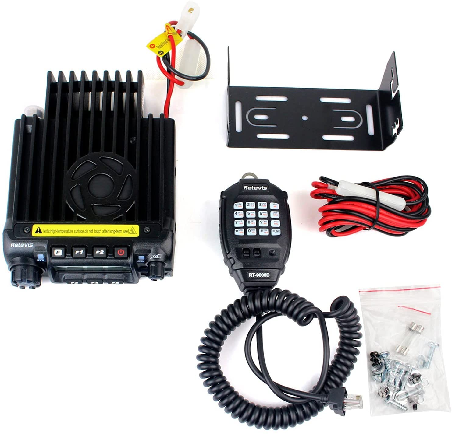 Retevis RT9000D Long Range Two Way Radio - 200 Channel Mobile Ham Radio with Chirp, DTMF & Voice Companding - Vehicle Travel & Emergency Communication (1 Pack)