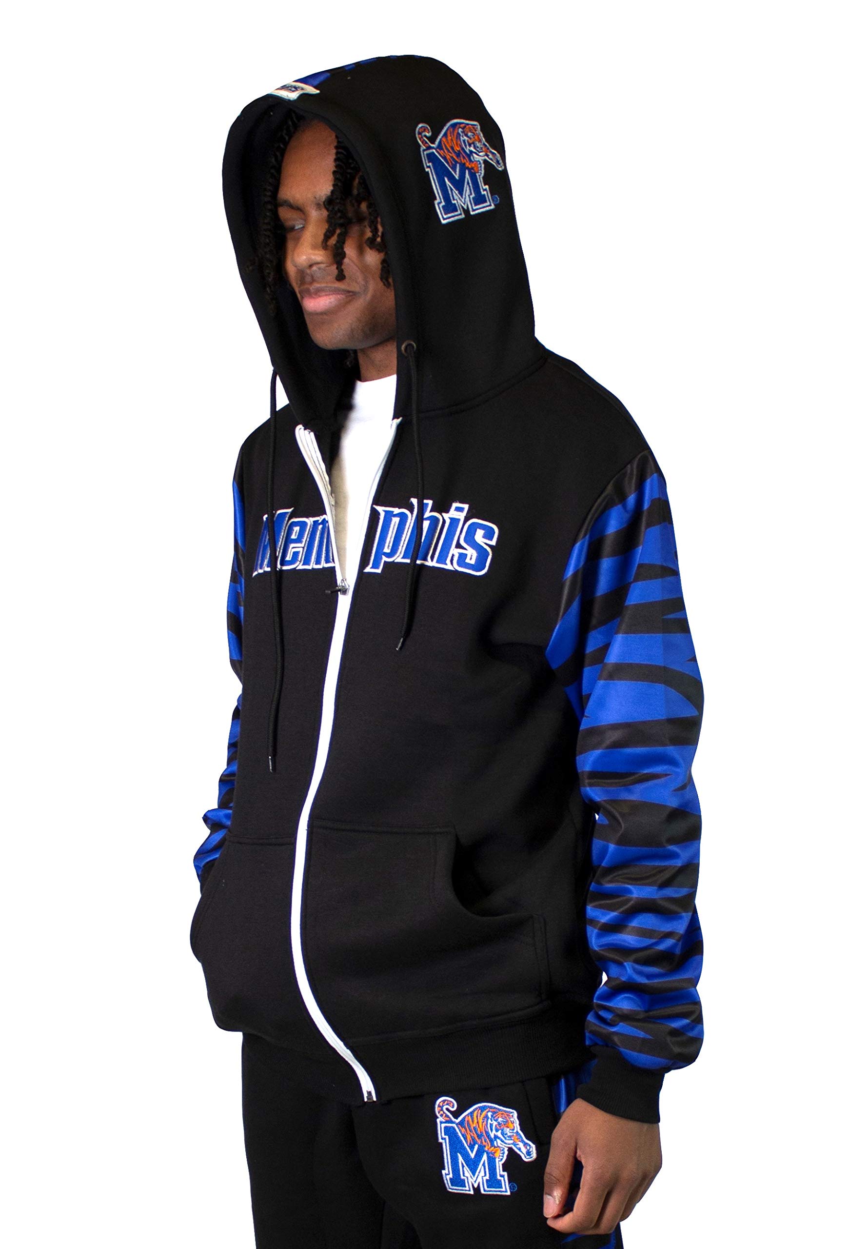 Memphis Tigers Men's Fleece Full Zip Hoodie - Warm & Comfortable Pullover for College Fans - Perfect for Game Day, Tailgating & Casual Wear