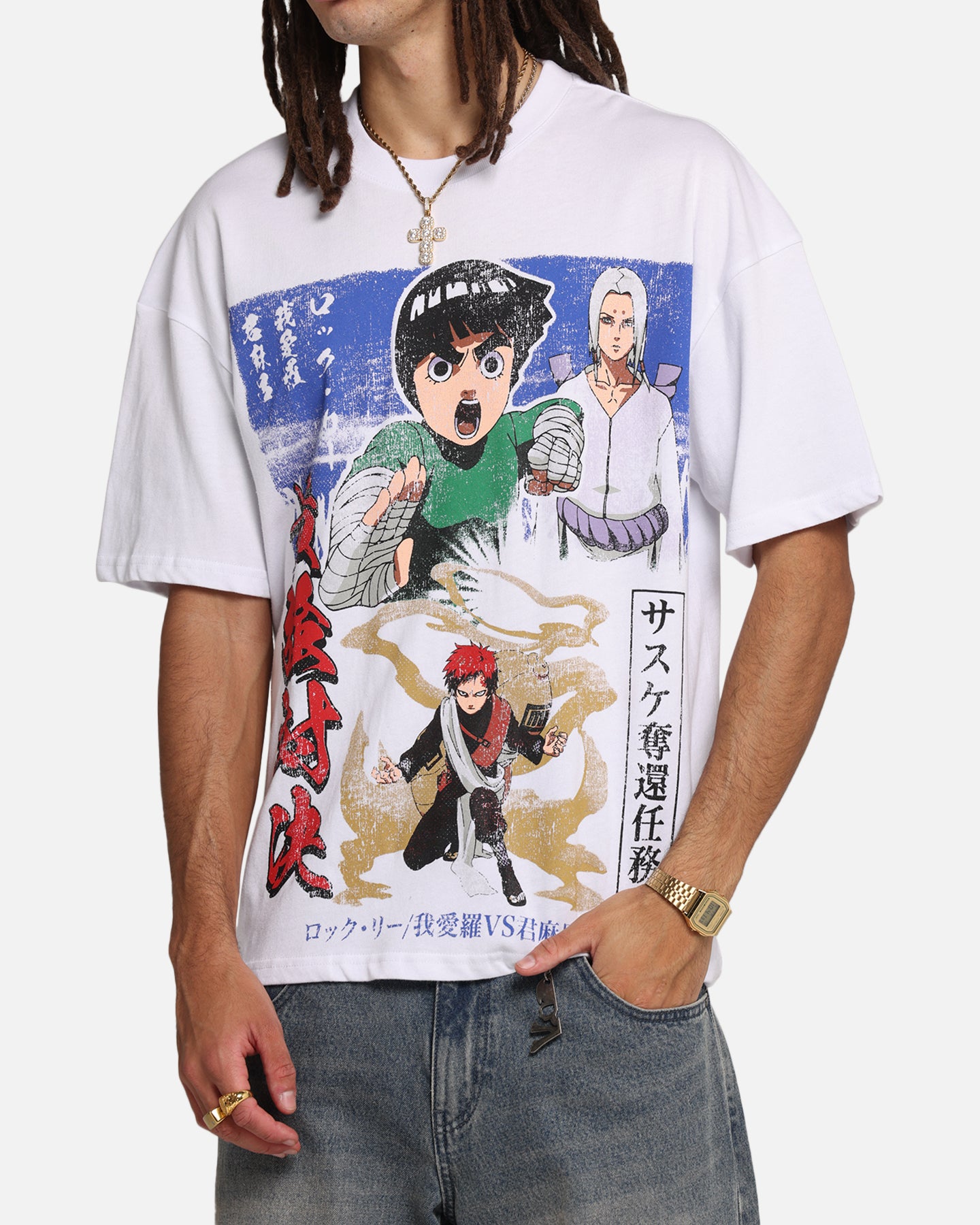 Naruto Kimimaro Vintage Anime T-Shirt - White Cotton Graphic Tee for Men & Women | Casual Wear, Cosplay, Anime Conventions