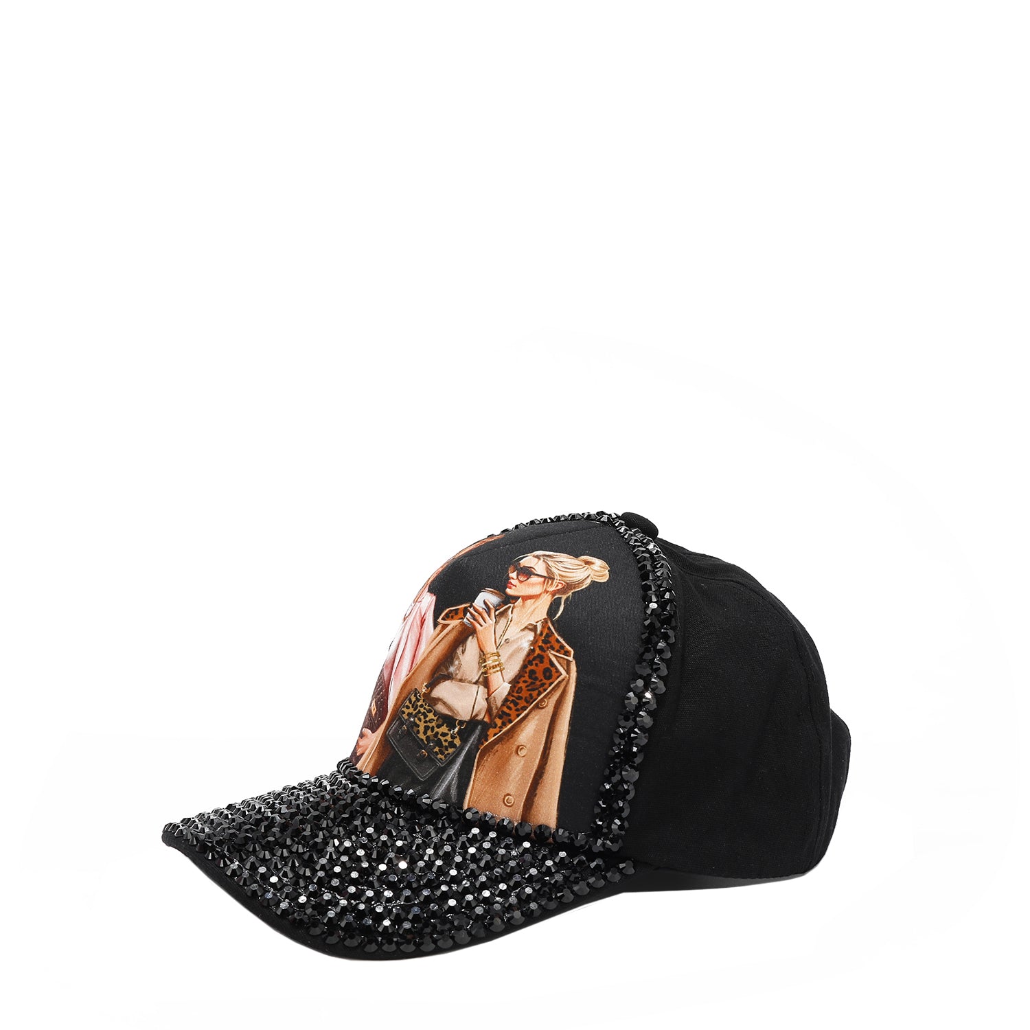 Sparkling Rhinestone Embroidered Baseball Cap for Women - Stylish Fashion Accessory for Parties, Weddings & Outdoor Events