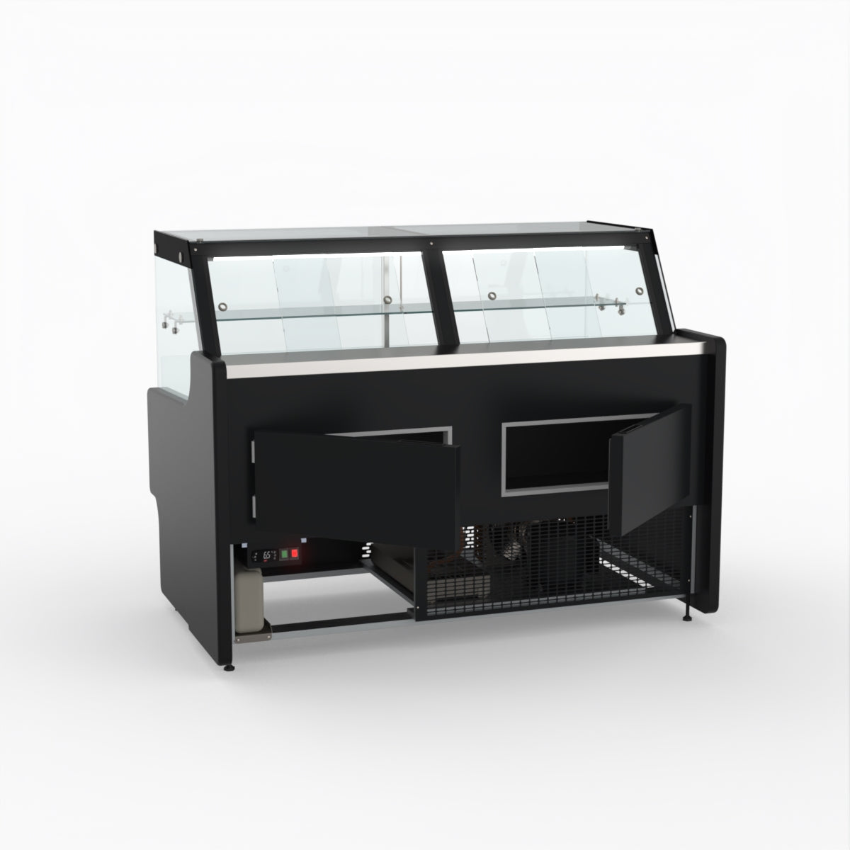 1.5 Meter Deli Showcase Glass Display Case - Commercial Refrigerated Food Display for Bakery, Deli, and Supermarket Use