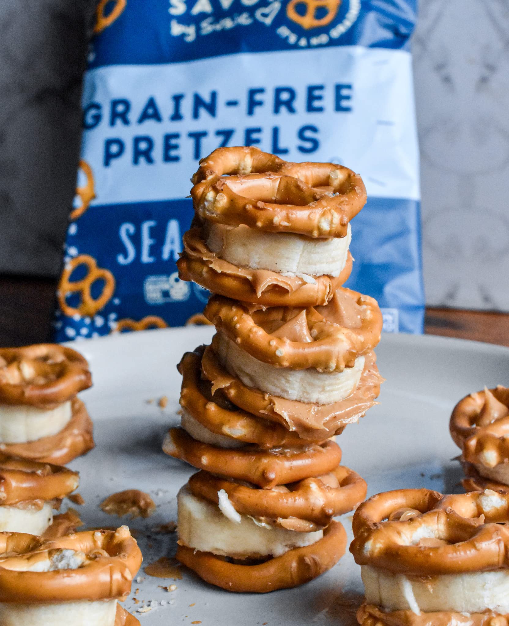 Gluten-Free Pretzel Twists by Savor by Suzie | Grain Free, Nut Free, Non-GMO Vegan, Paleo Snacks | Sugar-Free, Sea Salt Flavor | 6-Pack (6.5oz) | Perfect for School Lunches, Road Trips & Healthy Snacking