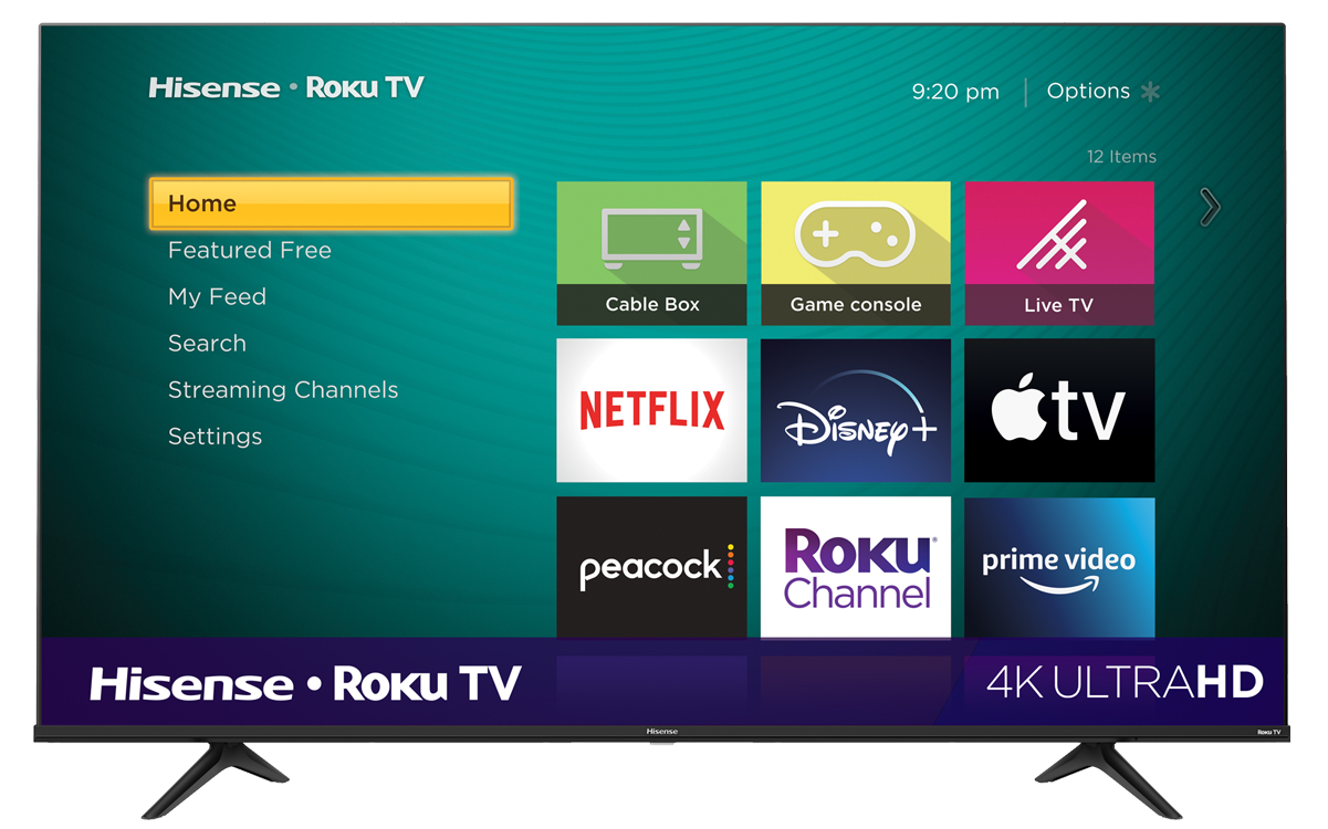Hisense 55 Inch 4K Ultra HD Smart LED TV with Roku OS (55R6095G5) - Perfect for Streaming, Gaming & Home Entertainment in Living Room or Bedroom