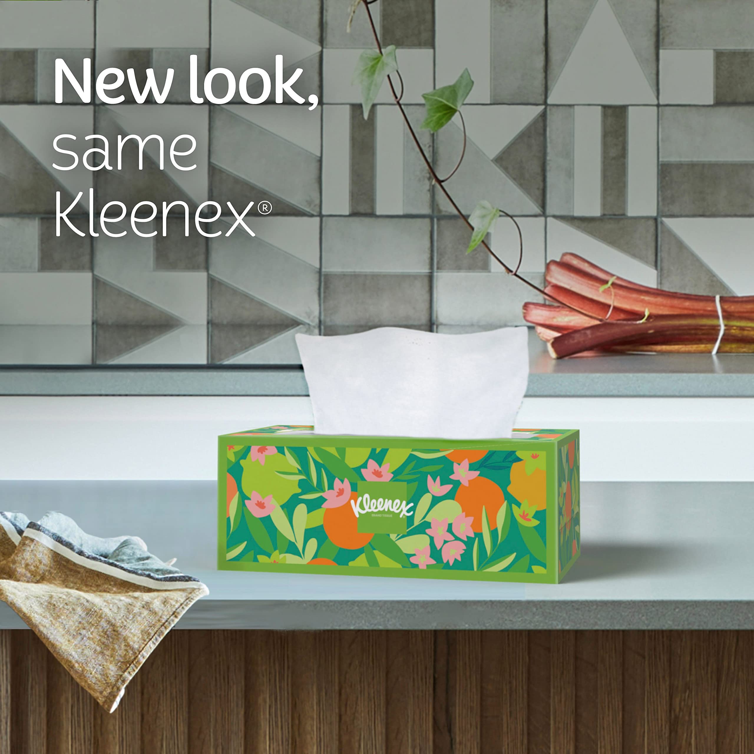 Kleenex Ultra Soft Facial Tissues - 3-Ply Cube Box (60 Tissues) for Home, Office & Travel | Hypoallergenic & Gentle on Skin