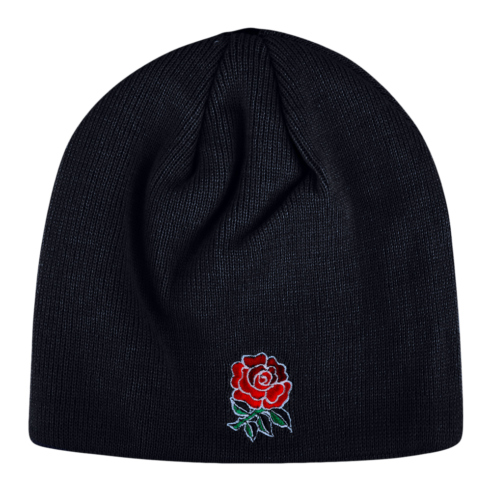 England Rugby Fleece Red Stripe Beanie Hat - Warm Winter Knit Cap for Men & Women - Perfect for Rugby Games, Outdoor Sports & Cold Weather