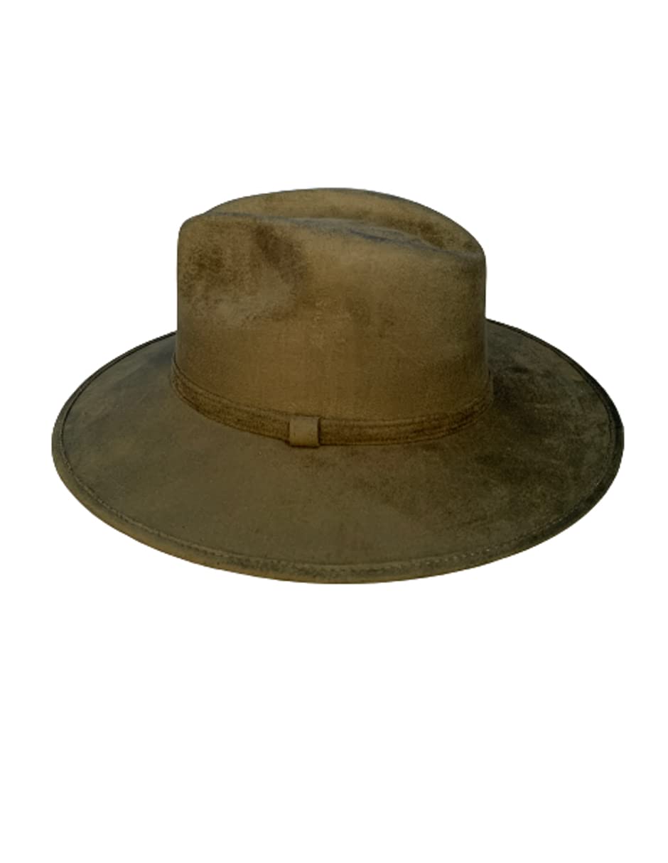Stylish XIMXI Handcrafted Suede Fedora Hat for Women | Elegant Wide Brim Fashion Accessory for Outdoor Events, Parties & Travel