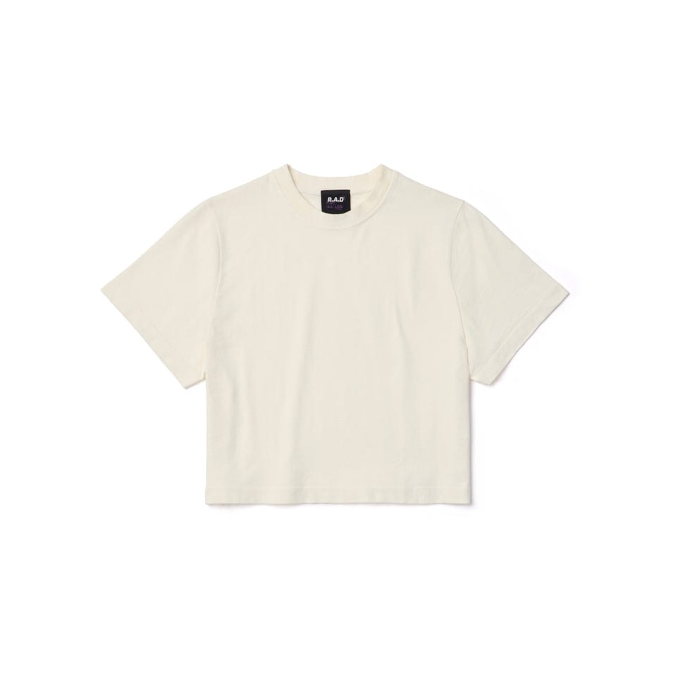 Off-White Crop Tee for Women - Trendy Short Sleeve T-Shirt | Perfect for Streetwear, Casual Outfits & Summer Fashion