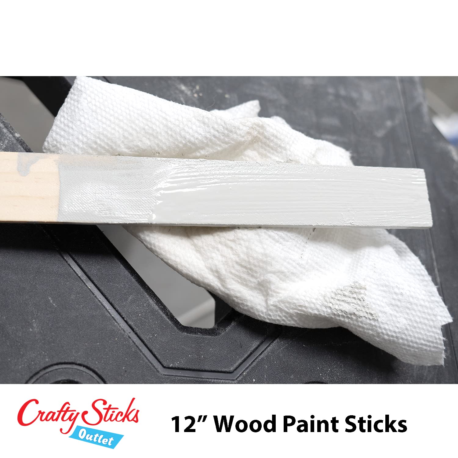 10 Pack 12 Inch Wood Paint Stir Sticks - Mixing Sticks for Epoxy Resin, DIY Crafts, Garden Markers - Perfect for Home Painting Projects & Art Supplies by CraftySticks