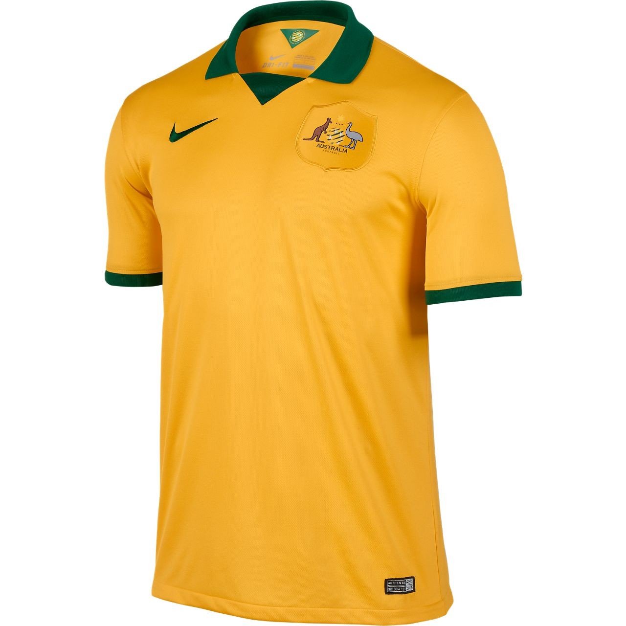 Nike Australia Home Jersey 2014 - Authentic Soccer Shirt for Men - Perfect for World Cup Matches & Fan Support