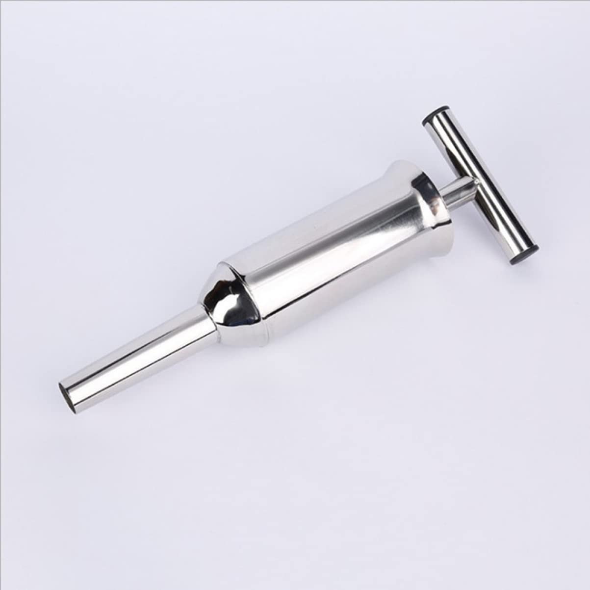 BESTonZON Stainless Steel Sausage Stuffer Funnel - Manual Handheld Meat Filler Tube for Salami & Sausage Making - Perfect for Home Kitchen, BBQ, and Food Processing