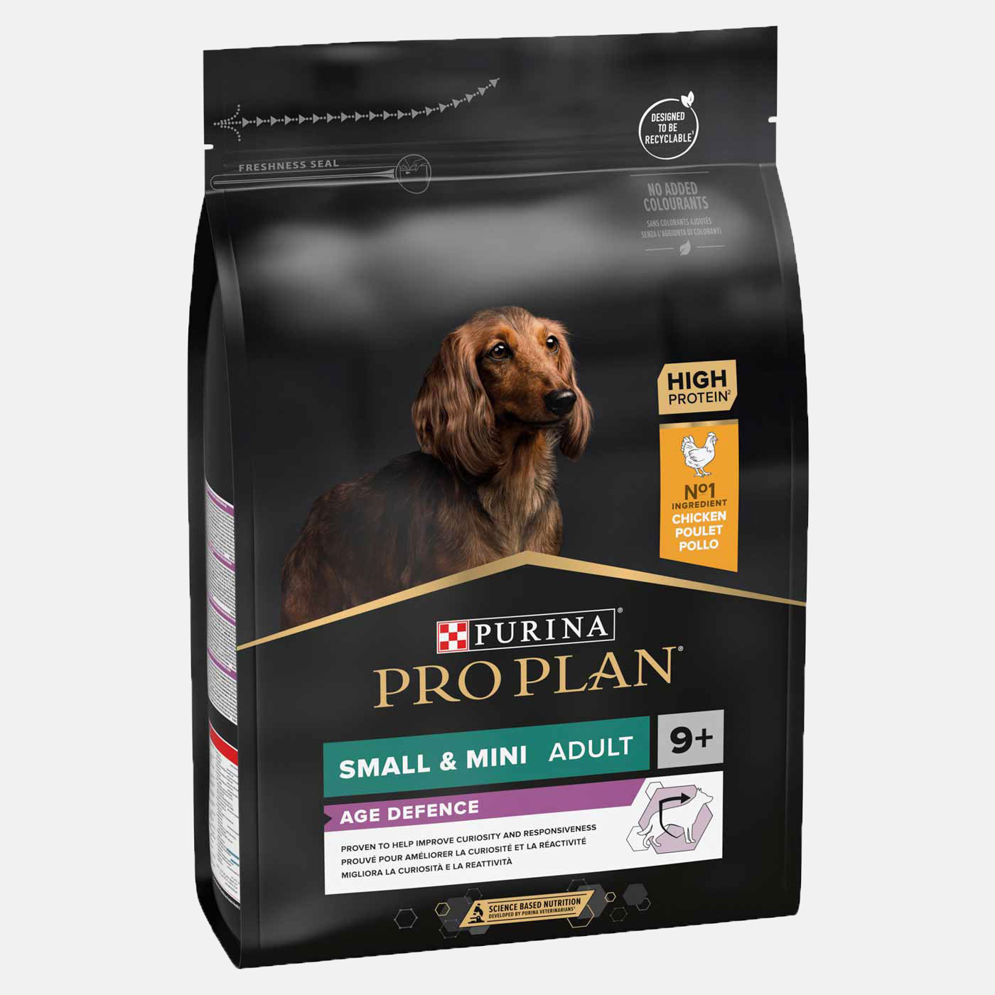 Purina Pro Plan Small & Mini Adult Dry Dog Food - Chicken Formula, 3kg Bag | High Protein Kibble for Small Breed Dogs | Perfect for Home Feeding & Travel