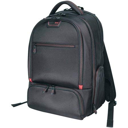 Professional Laptop Backpack for Men & Women - TSA Approved 17 Inch Laptop Bag Compatible with MacBook Pro 16-17 Inch - Durable Work & Travel Backpack with USB Charging Port - Perfect for Business, College & Commuting (Black/Red)