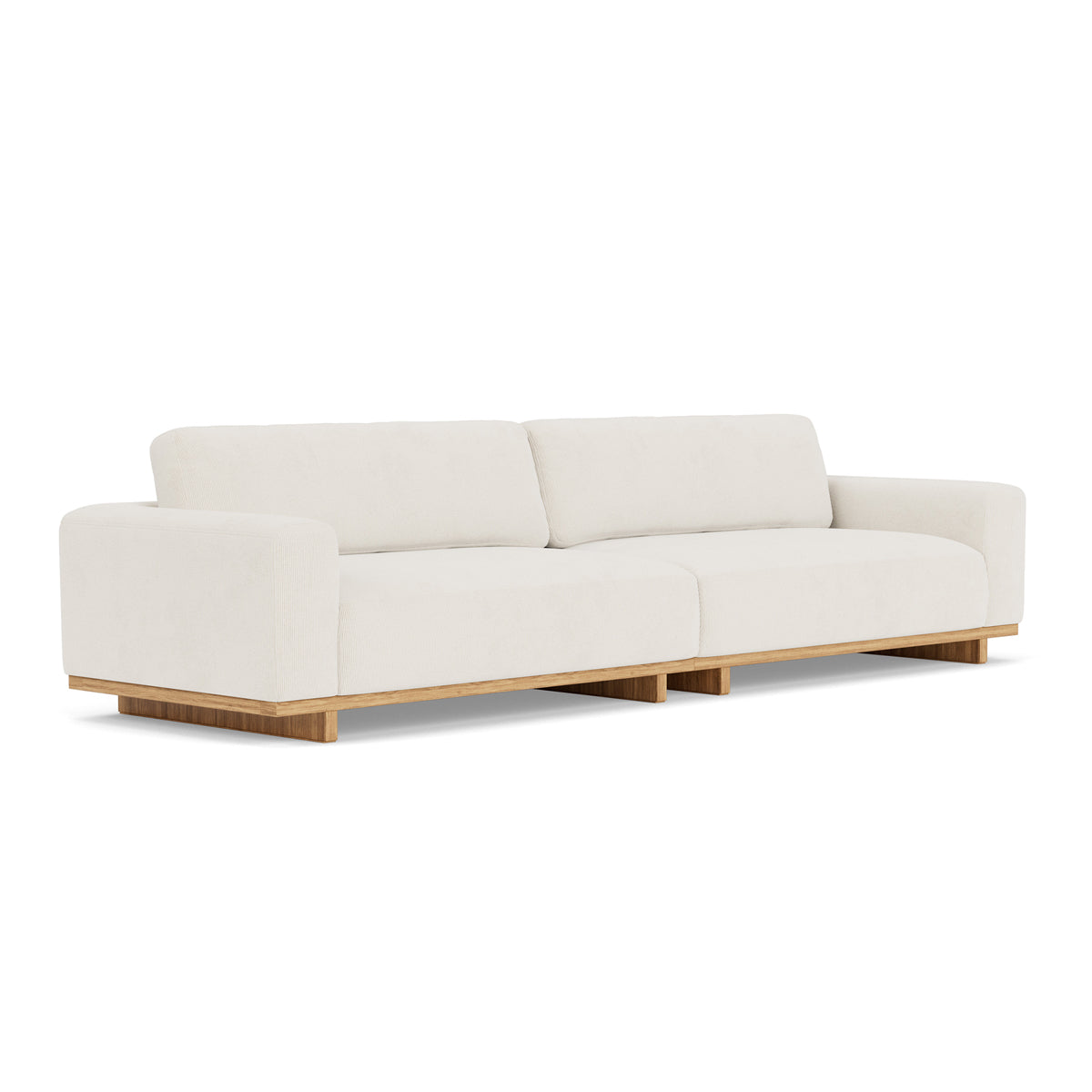 Luxury Aya Velvet 4-Seater Sofa - Soft Fabric Upholstered Couch for Living Room, Lounge & Home Theater - Modern Comfortable Sectional Sofa for Family & Guests