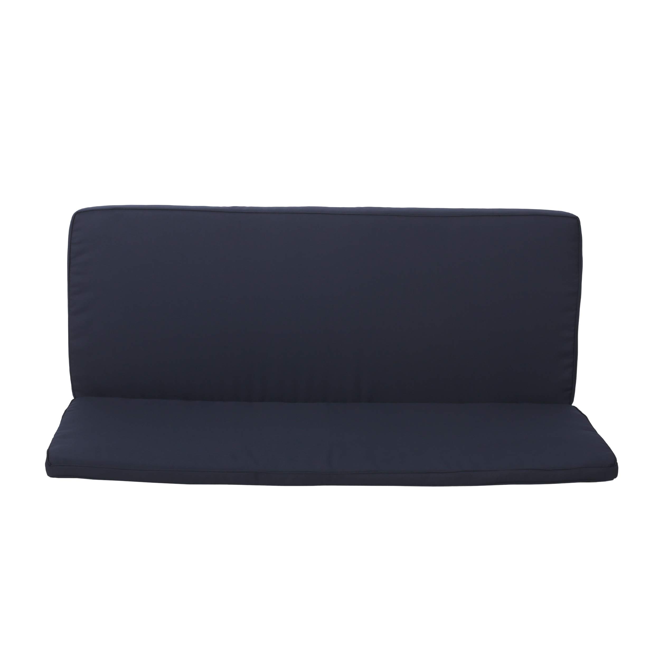 Christopher Knight Home 313290 Gavin Outdoor Water Resistant Fabric Loveseat Cushions - Navy Blue - Weatherproof & Durable Patio Furniture Cushions for Deck, Porch, and Poolside Lounging